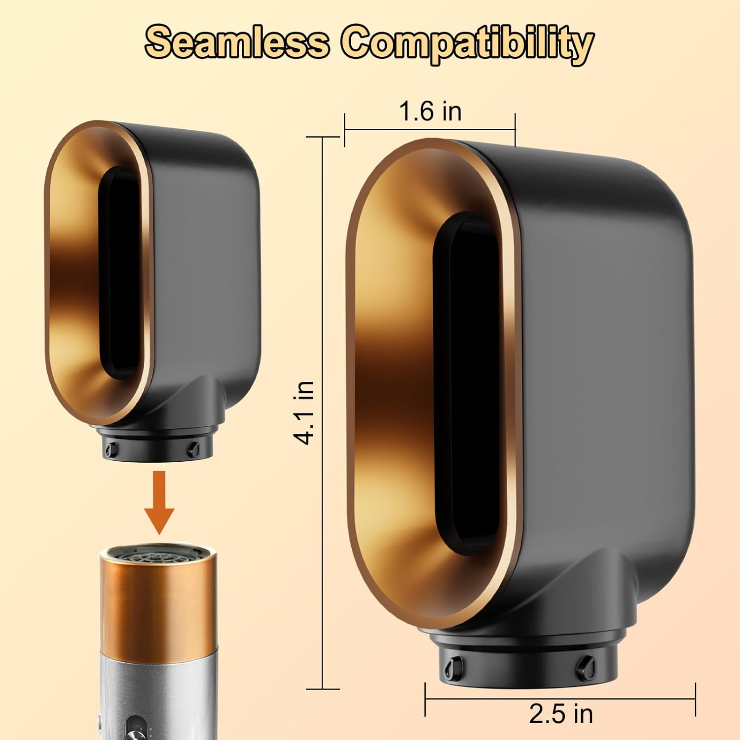 Pre-Styling Dryer Attachment for Dyson Airwrap HS01/HS05, Fast Drying Nozzle Replacement Attachment Compatible with Dyson Hair Styler, Gold image number 5