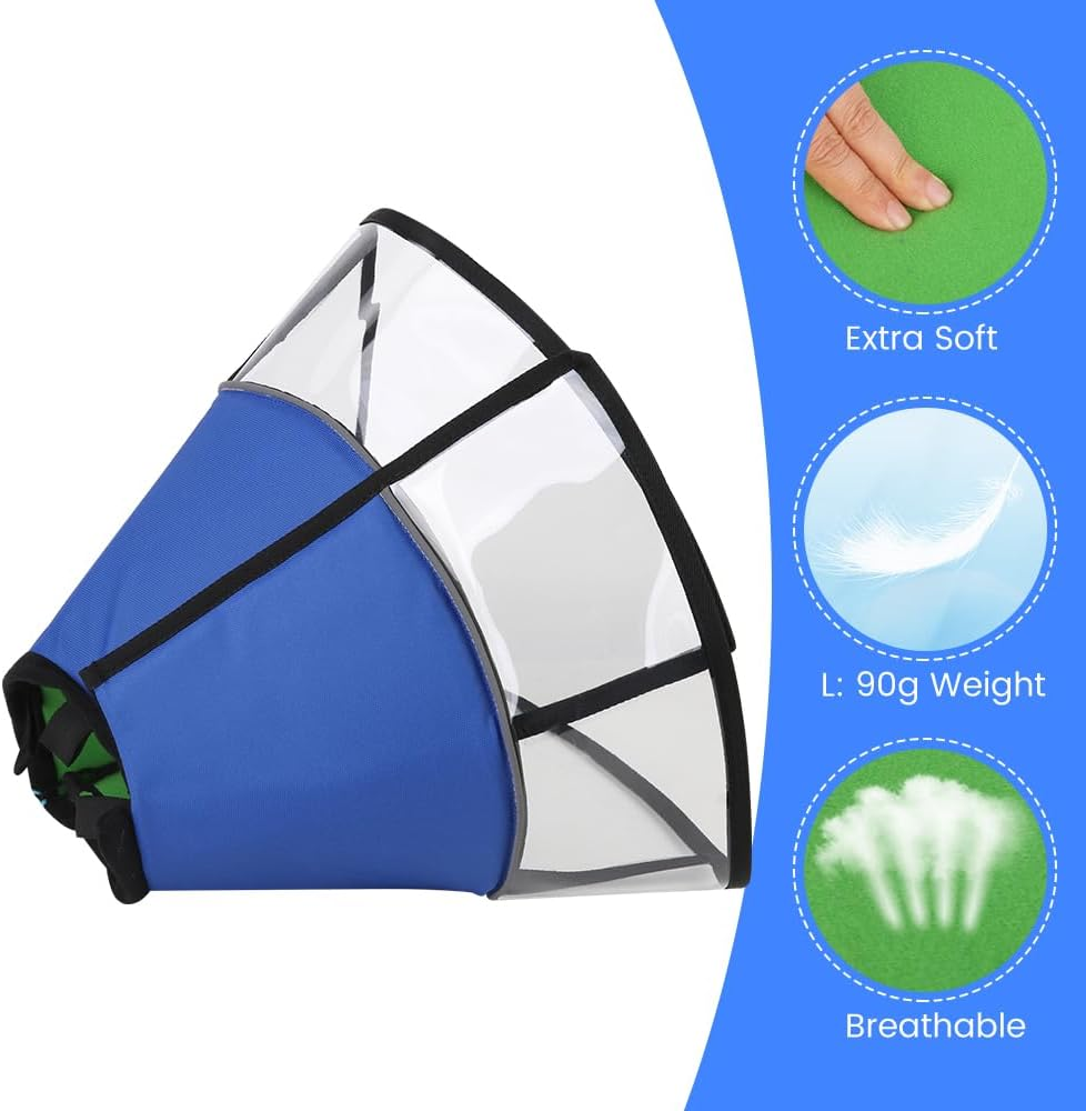 Dog Cones, Soft Recovery Collars and Cones Post Surgery for Medium and Large Dogs, Comfortable Collars for Licking, Adjustable, Dog Collars for Recovery image number 2
