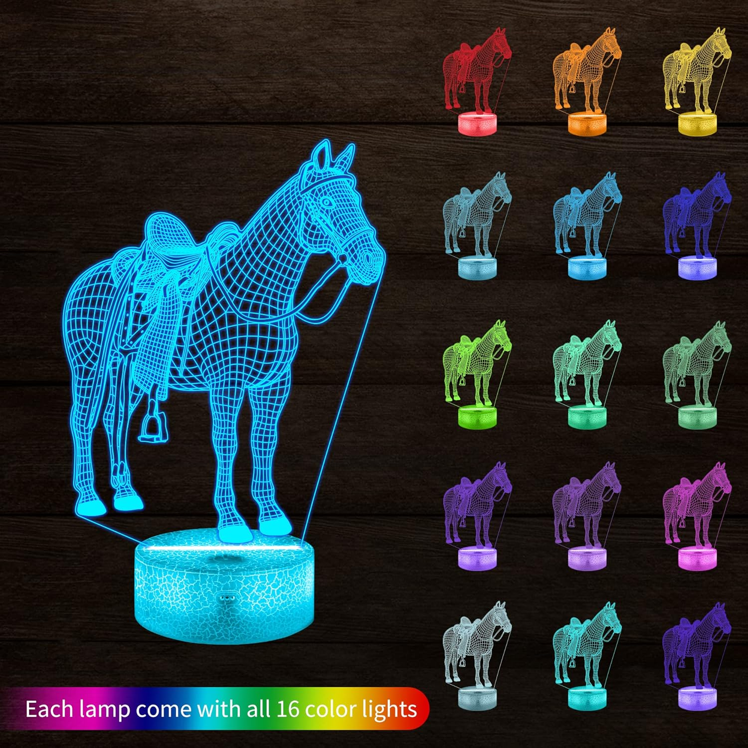 Horse Gifts for Girls, Anywin Horse Night Light with Remote Control & Timer & Dimmer for Home Decor, Gifts for Birthday, Xmas, Holidays, Back to School for Girls Kids Granddaughter Teen image number 5