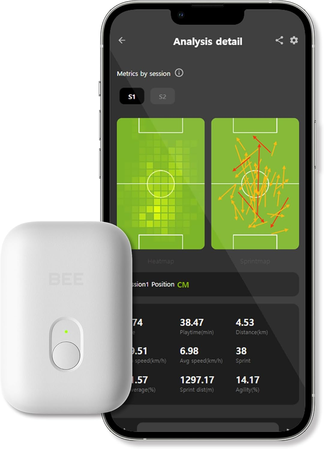 Soccerbee-Lite2 - GPS Tracker and Vest for Tracking Activities of Outdoor Sports Athletes Such as Soccer, Football, Rugby, Hockey, and Lacrosse image number 3