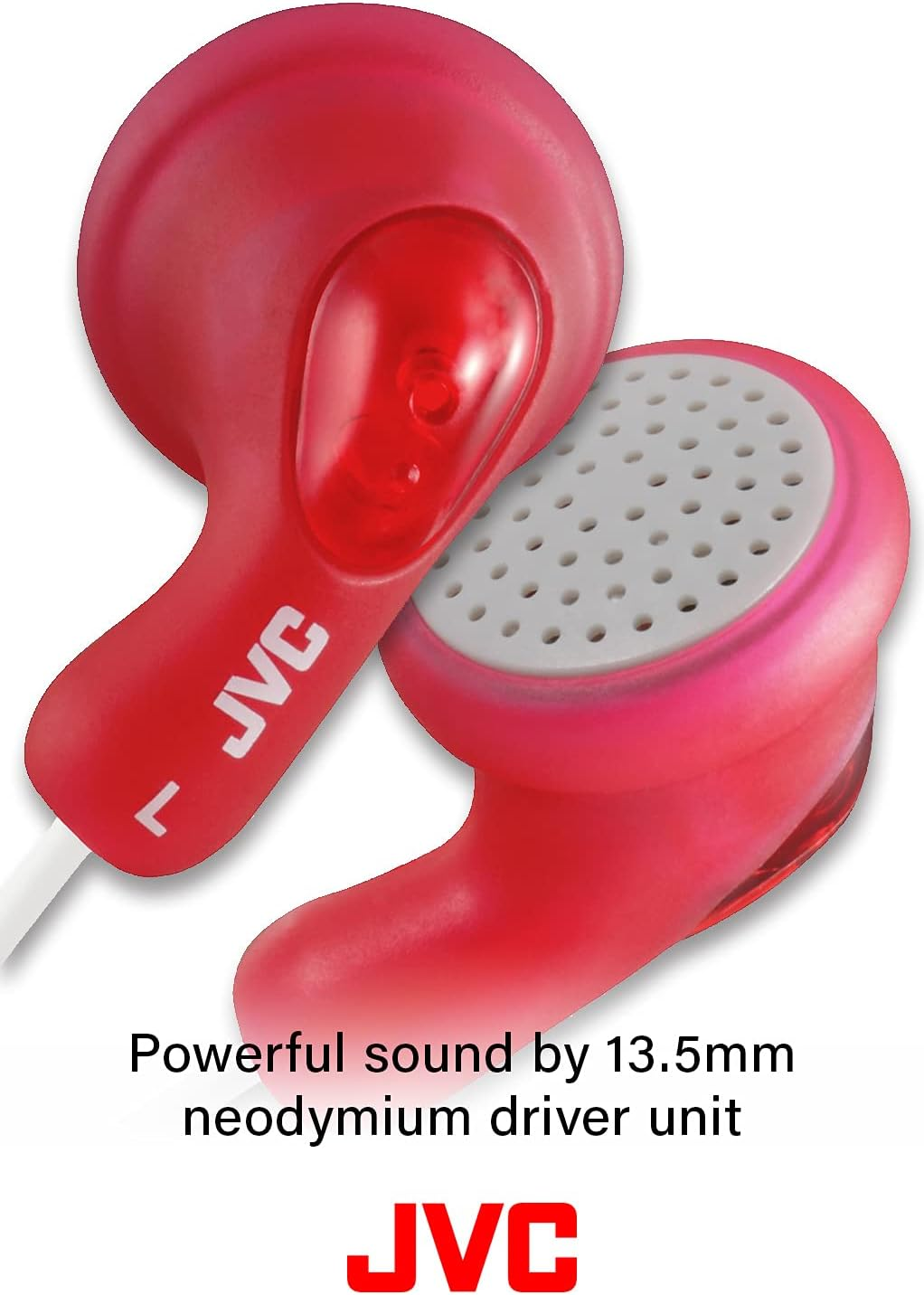 JVC HA-F14-RN-U Red Wired In-Ear Headphones image number 1