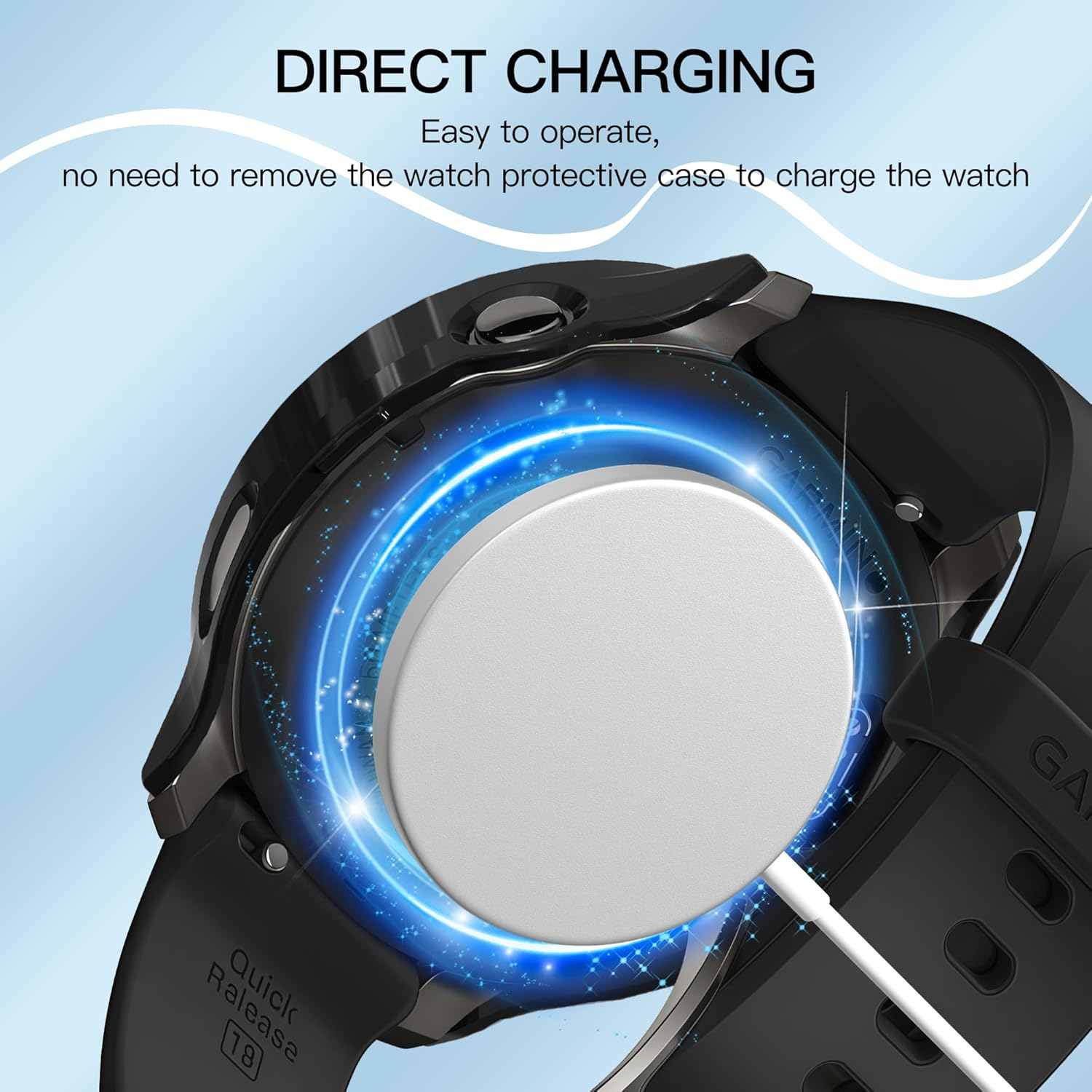 Suoman 3 Pack Case for Garmin Venu 4 45Mm Screen Protector, All-Around Protective PC Cover Tempered Glass Screen Protector Case for Garmin Venu 4 45Mm-Black - Black image number 4