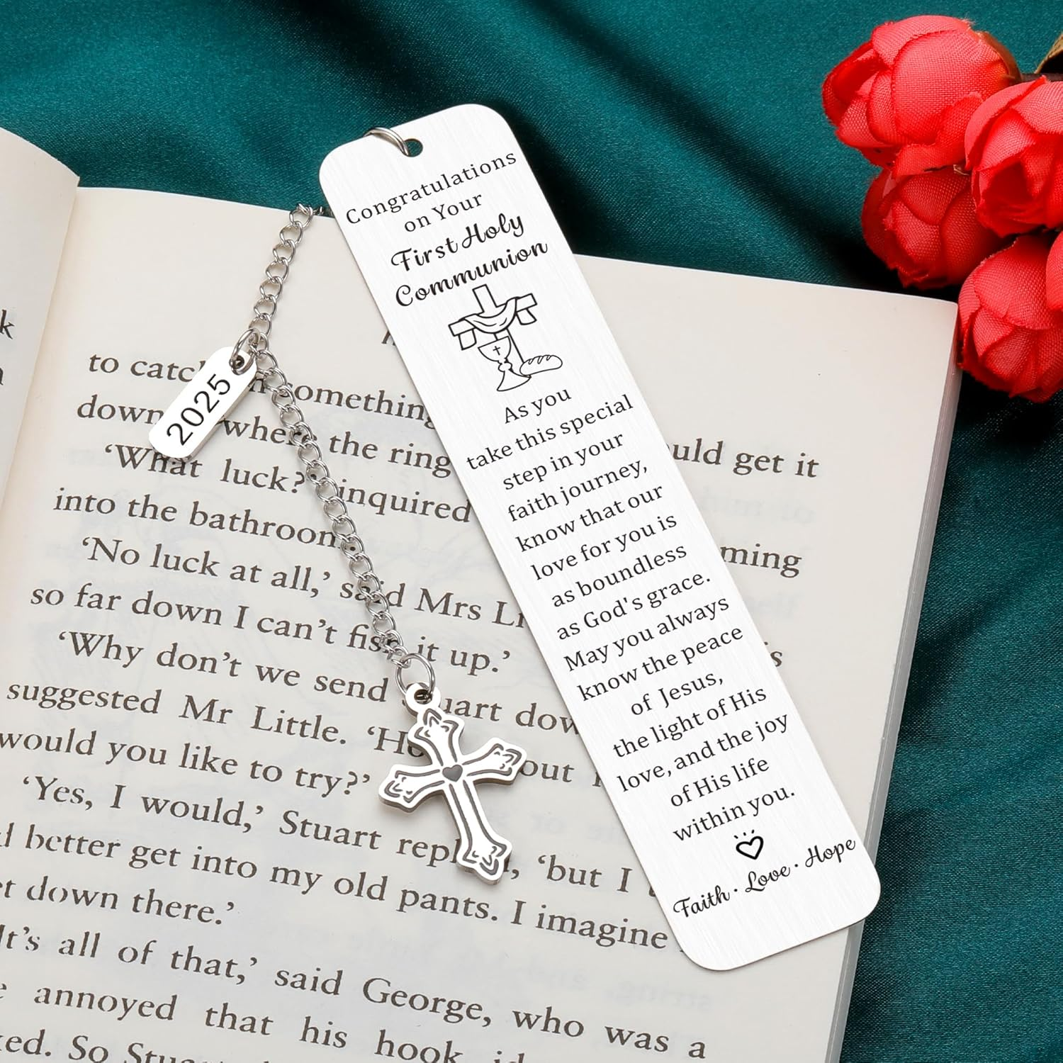 First Communion Gifts for Girls Boys First Communion Gifts for Women Men 1St Holy Communion Bookmark Baptism Confirmation Gifts for Teen Religious Christian Easter Gifts for Kid Easter Basket Stuffers image number 4