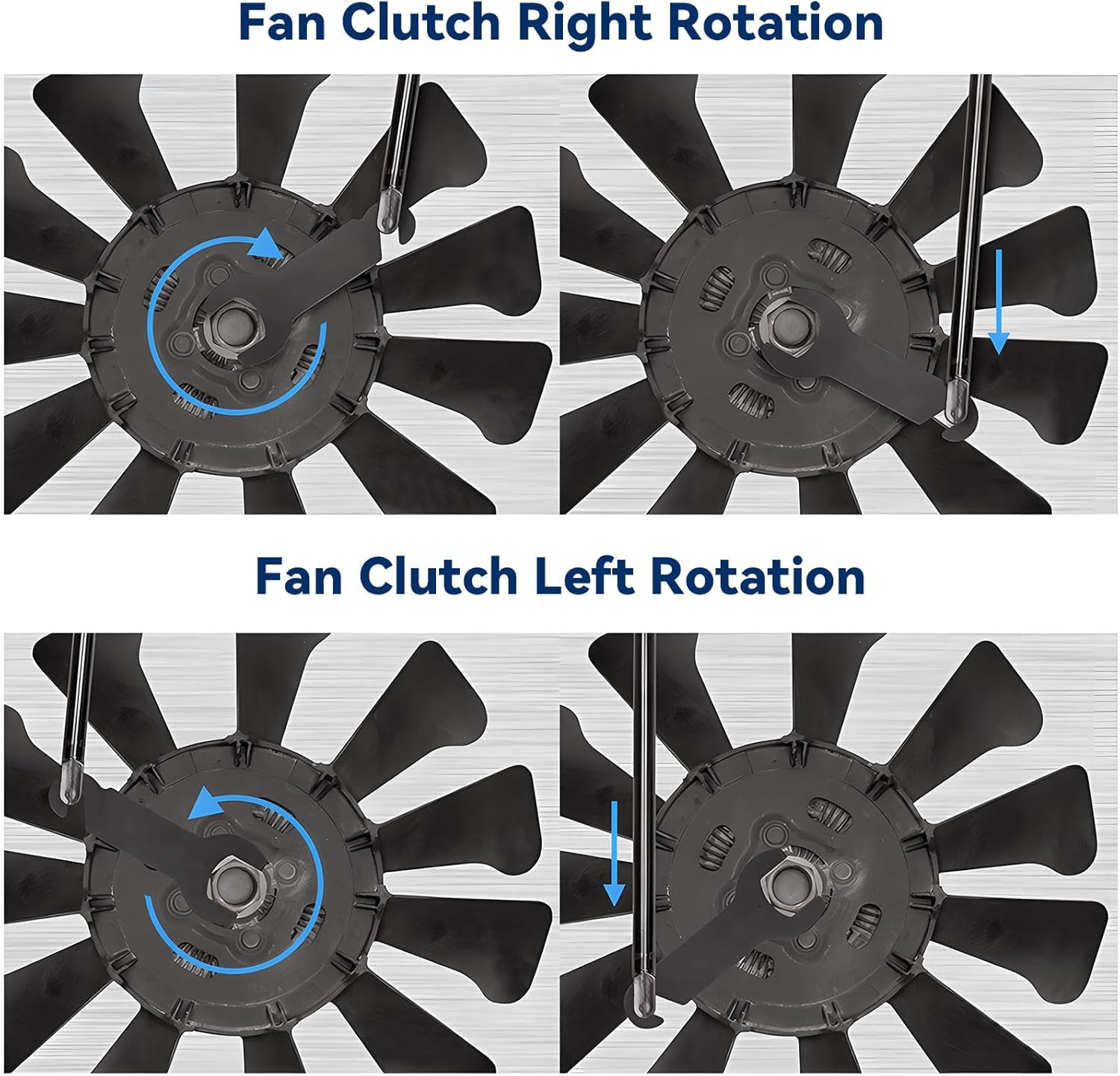 8PCS Fan Clutch Removal Tool Kit, 43300 Pneumatic Fan Clutch Wrench Set, Pneumatic Tools Air Tool Kit Durable Steel Auto Repair Spanner Kit Compatible with Ford, GM, Chrysler, Jeep Vehicles image number 3