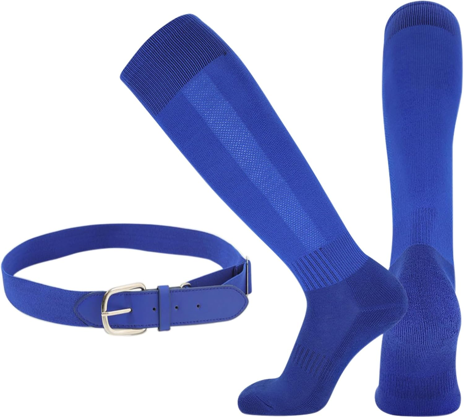 TRADERPLUS Baseball Belt and Socks Combo Set Adjustable Softball Tee Ball Combo Set for Adult image number 1