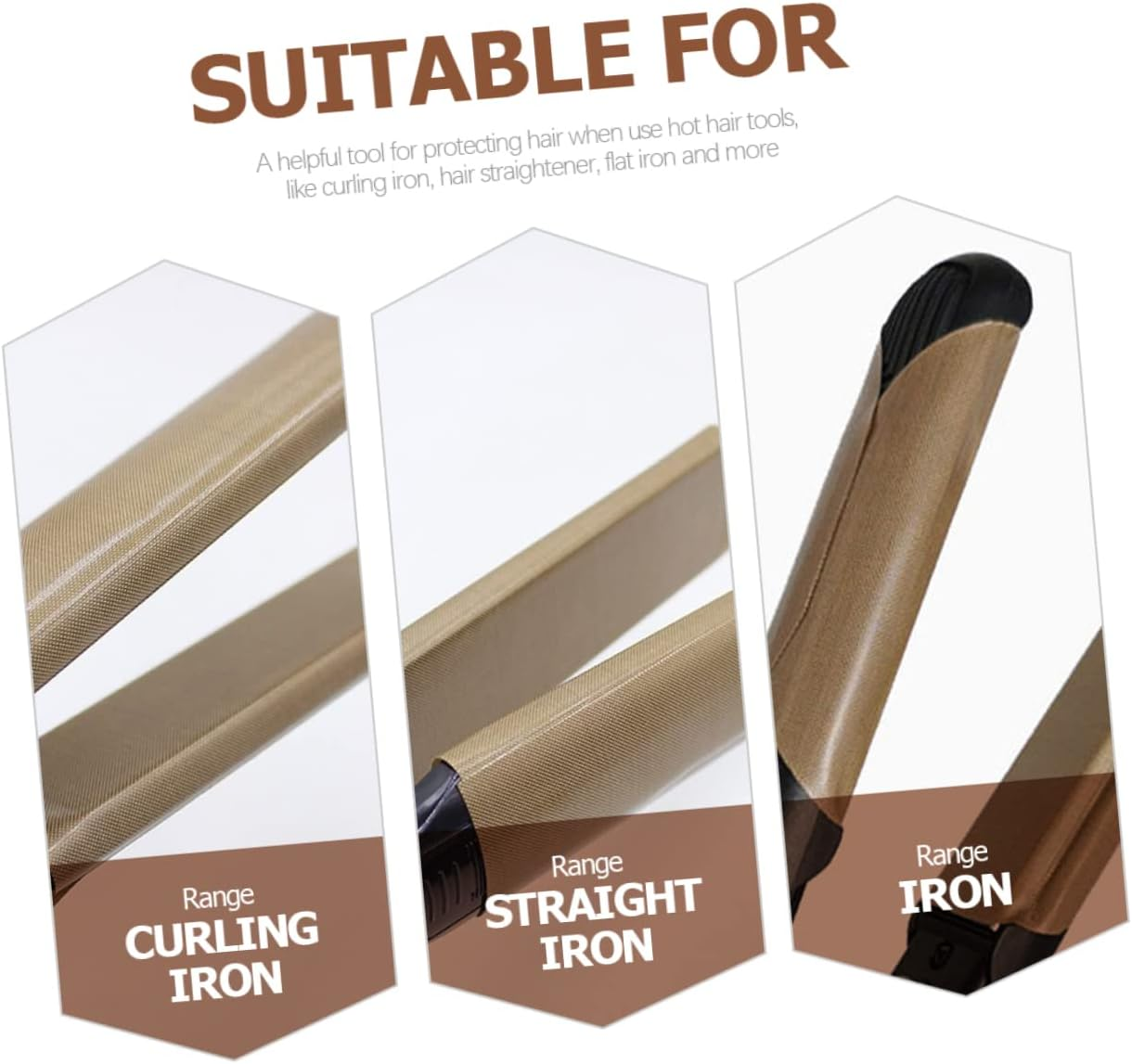 FOYTOKI 10Pcs Heat Insulation Hair Curler Sticker Hair Straightener Decal Thermal for Curling Iron Flat Iron Portable image number 2