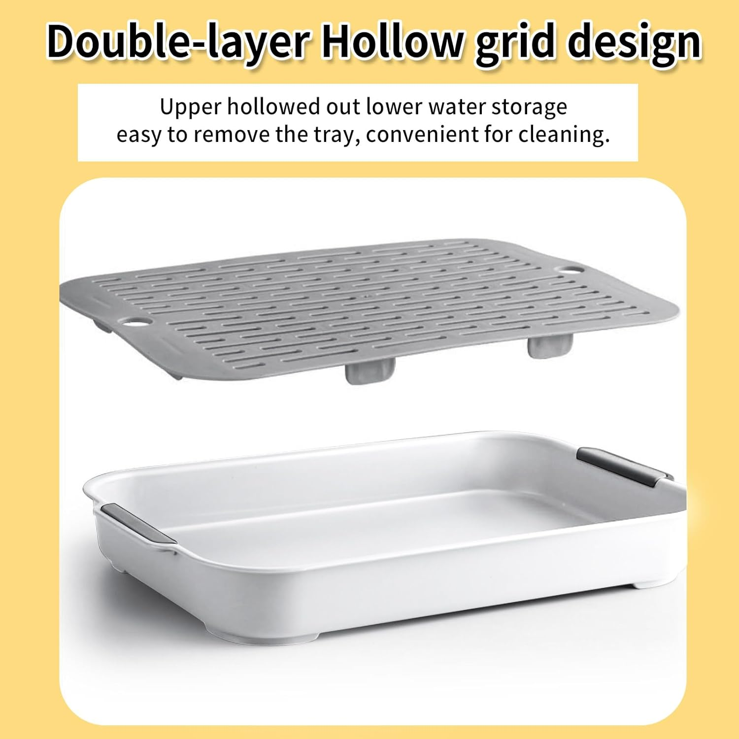 Rabbit Litter Box Pet Toilet Tray Plastic Waste Pan Easy to Clean Reusable Small Animal Potty for Bunny Guinea Pig Chinchilla Hamster Indoor Cage Training Use(White,Small) image number 5