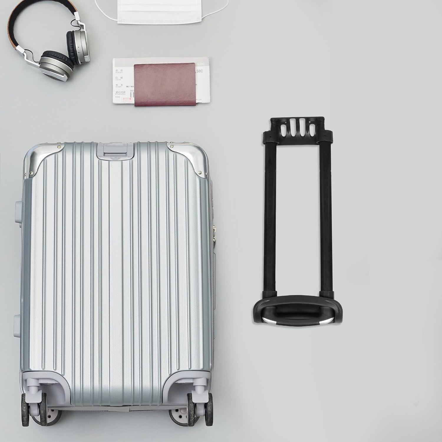 WATIIFUFU Aluminum Telescopic Suitcase Handle Replacement Luggage Trolley Extension Rod with Secure Lock Mechanism Heavy Duty Support Quick Installation for Travel Suitcases image number 3