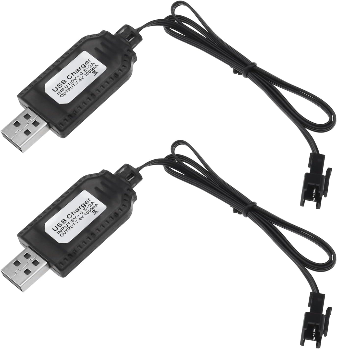 Emsea 2Pcs SM-3P to USB Charging Cable Lipo Battery USB Charging Cable with SM-3P Plug Accessories for Car Models Remote Control Toys Lighting Security Facilities image number 6