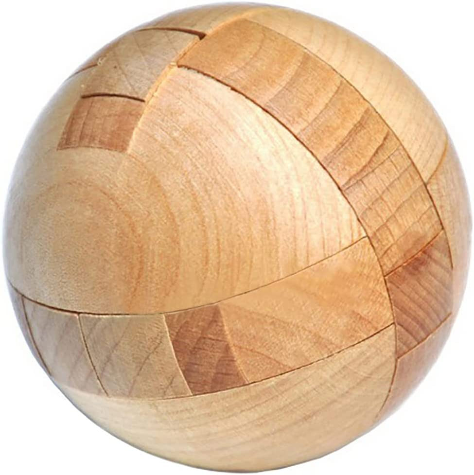 KINGOU Wooden Puzzle Magic Ball Brain Teasers Toy Intelligence Game Sphere Puzzles for Adults/Kids image number 1