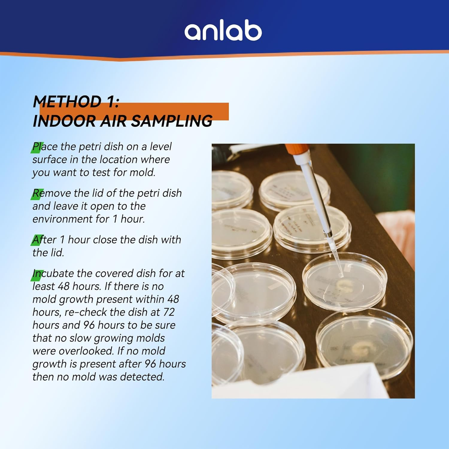 Anlab&trade;Mold Test Kit for Home - Do It Yourself Home Mold Detector | Test HVAC System | Home Surfaces | Indoor Air Quality Testing Kit - Identification Guide Included - Sealed Separately (Items of 6) image number 6