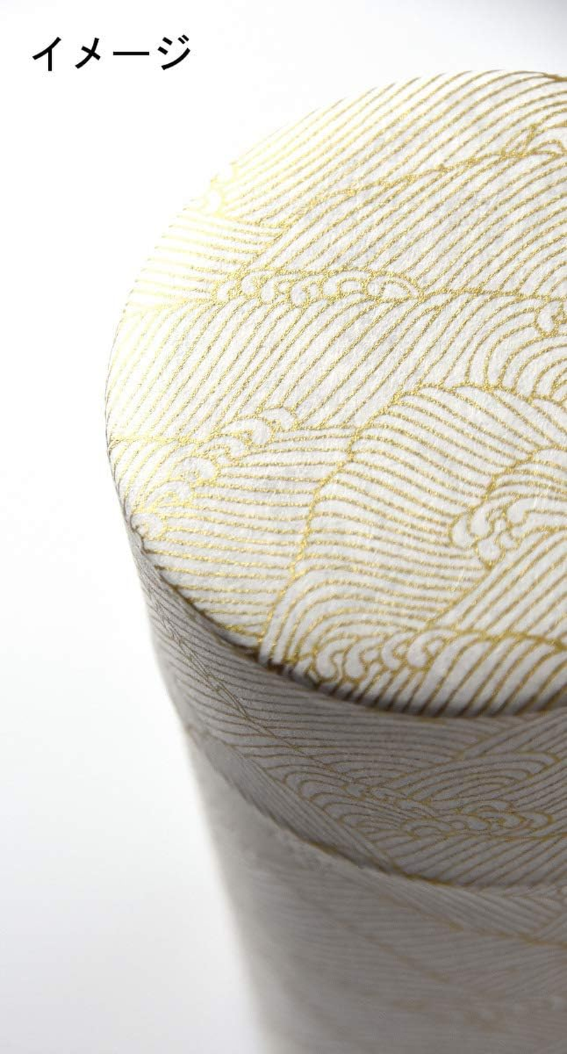 Pokkan a Japanese Tea Tin Canister, Air Tight, Double Lid, 100G Tea Capacity (Wave - Japanese Traditional Wave Pattern, S - 100G) image number 6