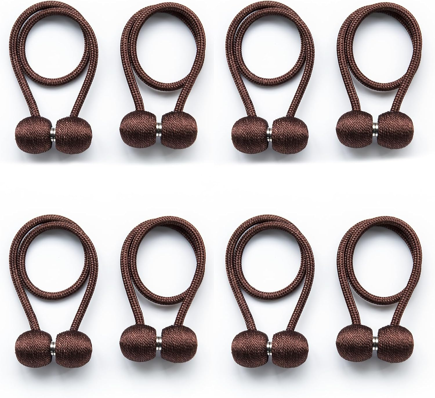 SHELFLOVER Green Magnetic Curtain Tiebacks 8Pcs, Curtain Buckles Holders for Bedroom Living Room Home Window Treatment Decorative