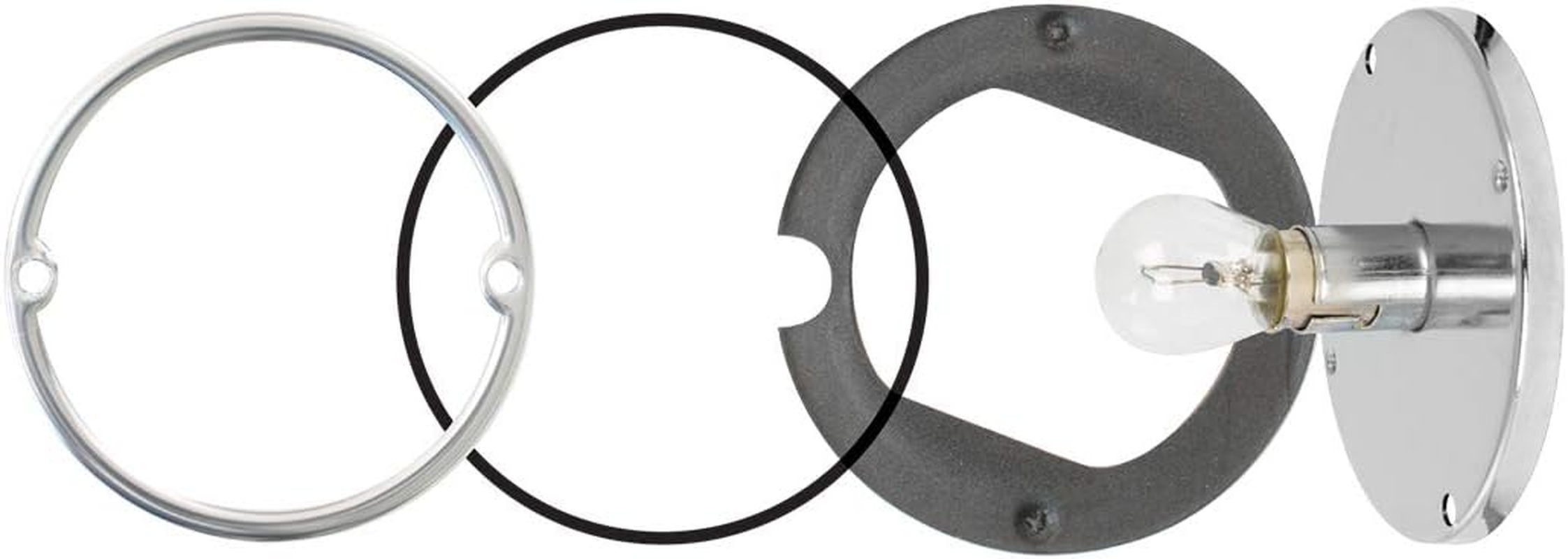 Grand General 79778 Flush Mount Marker Light Kit with O Glass Lens-2 Wire, 1 Pack