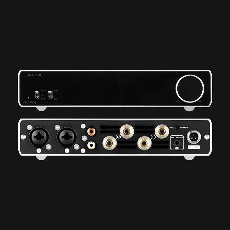 Topping PA7 Series PA7 plus XLR TRS RCA Input Fully Balanced High Performance Power Amplifiers (PA7 Silver)
