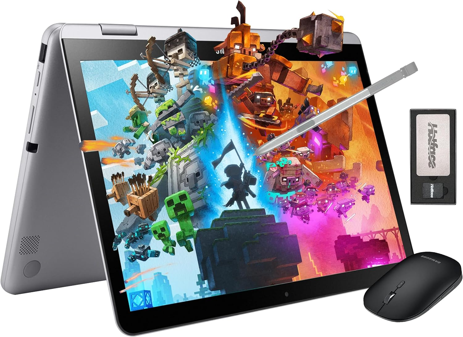 SAMSUNG 12.2" FHD 2-In-1 Touchscreen Chromebook plus Laptop for Business&Students, Intel Dual-Core, 4GB RAM, 224GB Storage(64Gb Emmc+160Gb Docking Station Set), Stylus Pen, Wireless Mouse, Silver image number 4