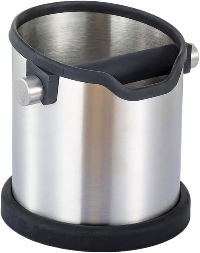 ZONADA 304 Stainless Steel Coffee Knock Box,Rubber Knocking Tube,Non-Slip Grounds for Home or Coffee Shop Coffee Machine Accessories image number 1