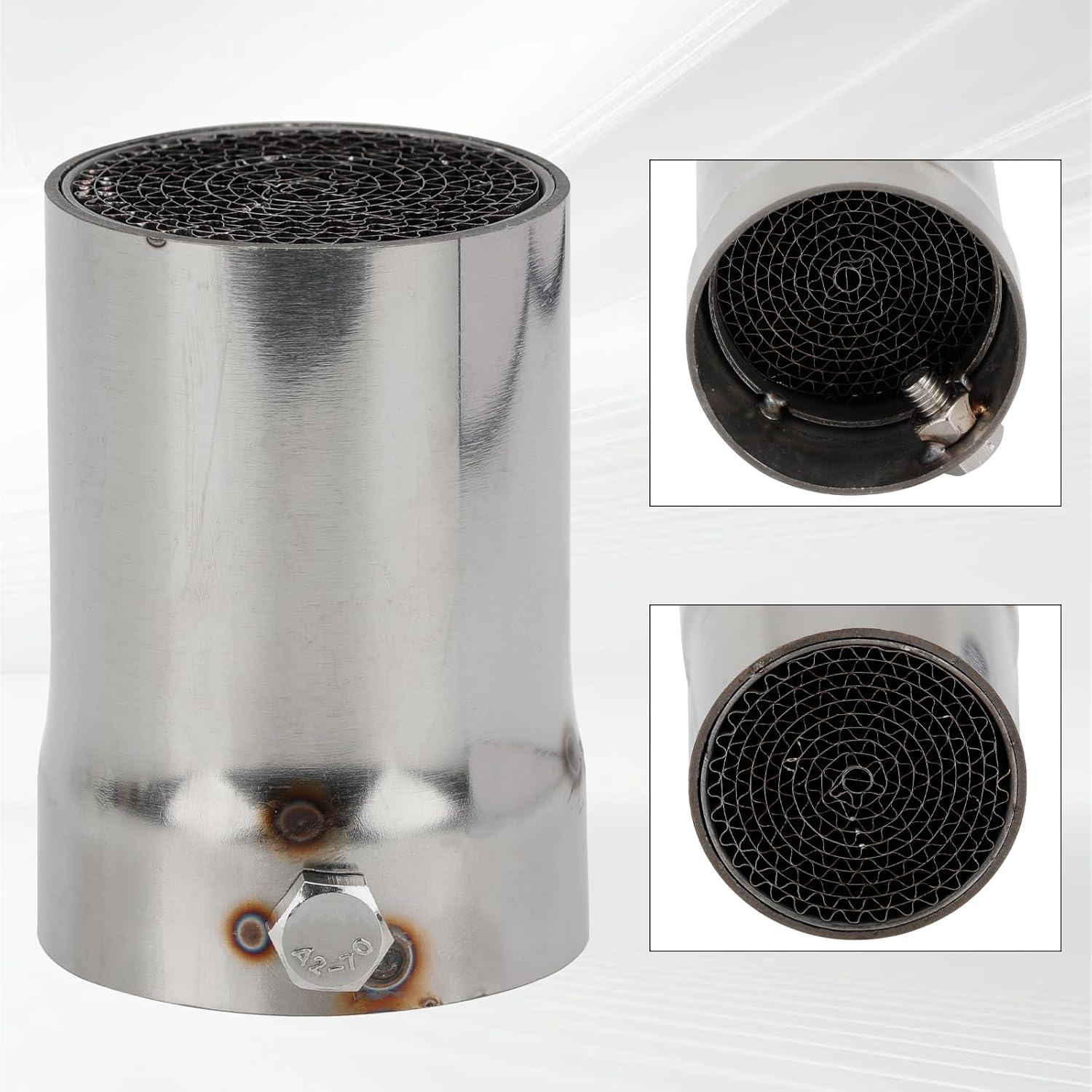 VG MOTO Universal Motorcycle DB Killer 51Mm 2" Exhaust Muffler Baffle Removable for Silencer Pipe Noise Sound Eliminator (Style C)