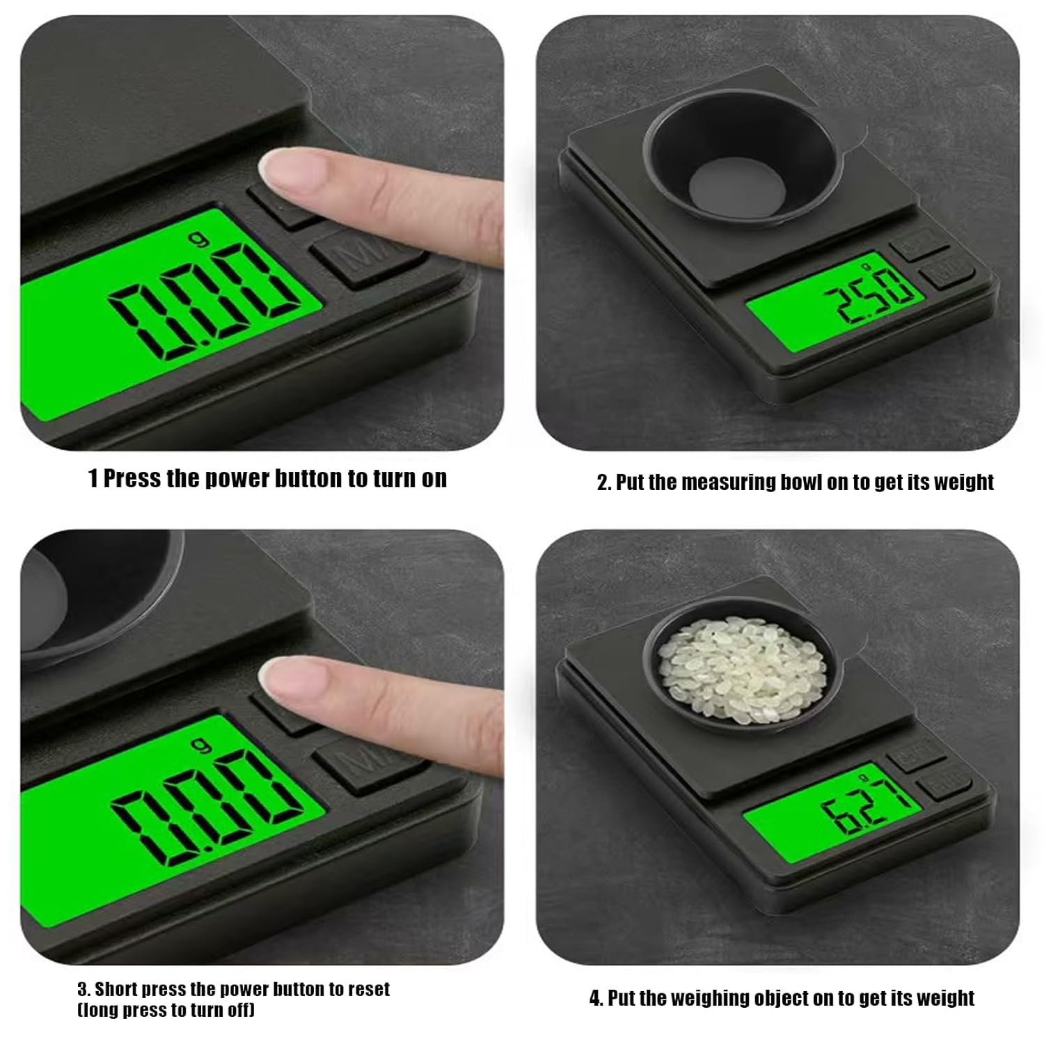 Food Scale | High Precision Food Kitchen Scale - Precision Electric Device with Non-Slip Base Portable Gadget for Meal Jewelry Home Cooking Coffee Commercial Baking image number 4