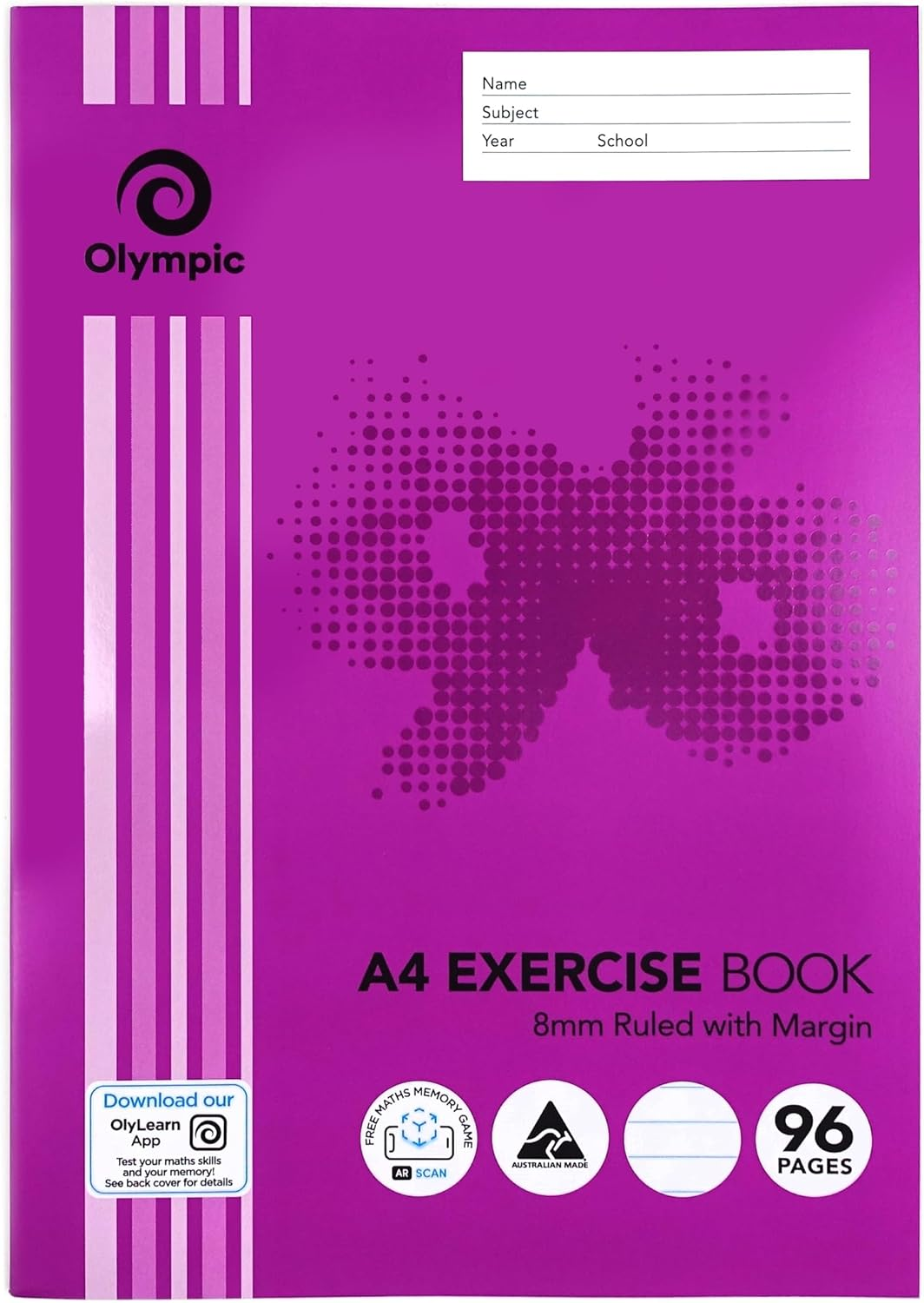 Olympic, A4 Exercise Book, 96 Pages, 8Mm Ruled with Red Margin image number 1