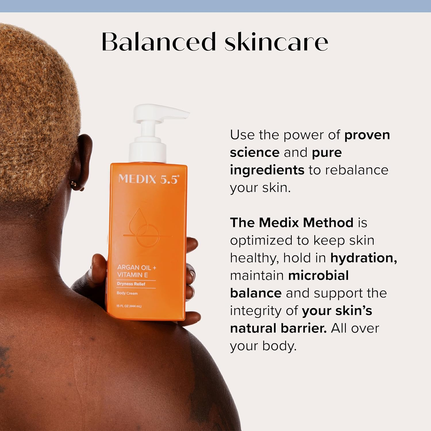 Medix 5.5 Argan Oil Cream with 24Kt Gold. Anti-Sagging Firming Cream to Reduce the Look Wrinkles, Cellulite, and Blemishes. 444Ml (15 Oz) image number 2