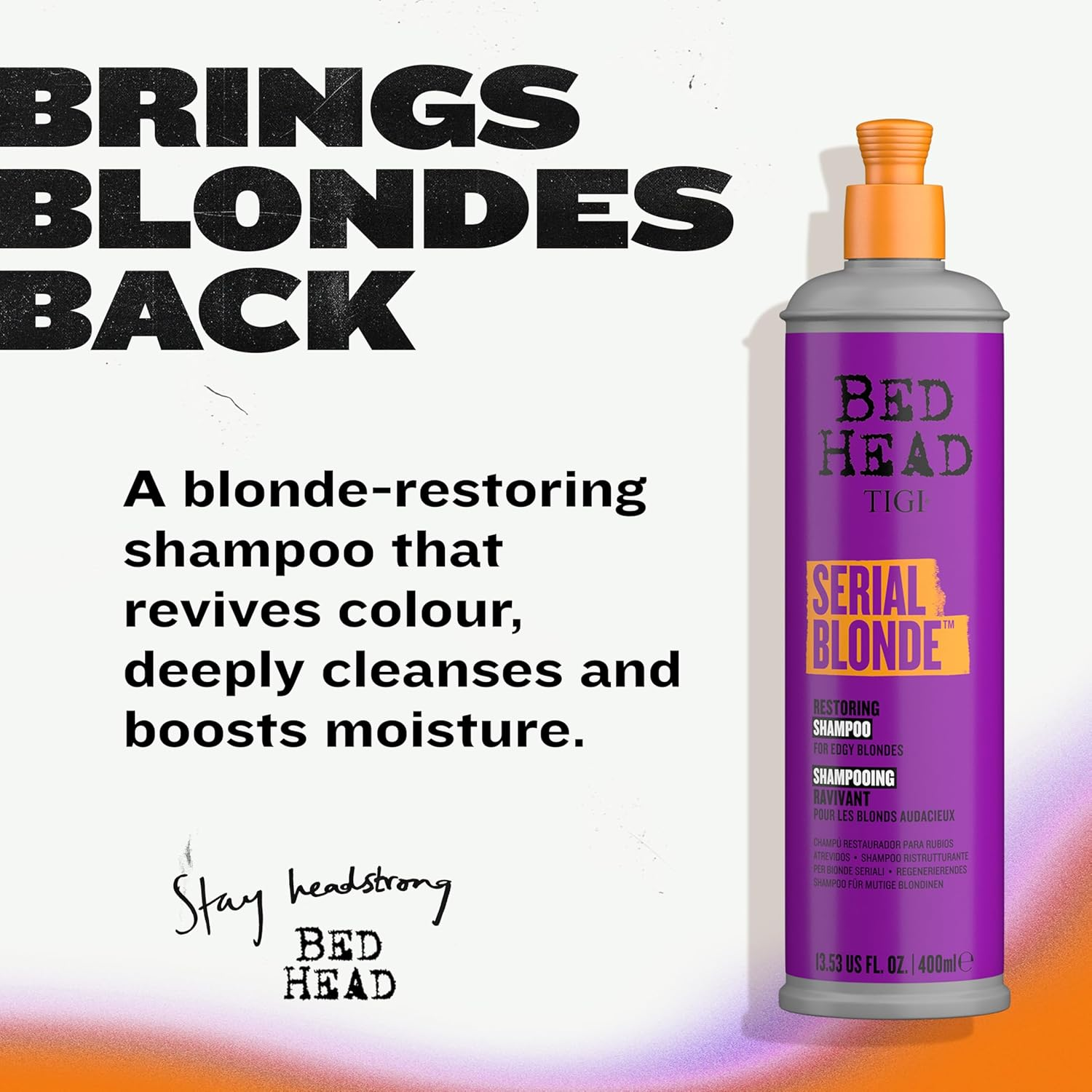 Bed Head by TIGI Serial Blonde Shampoo for Damaged Blonde Hair, 600 Ml Tropical image number 4