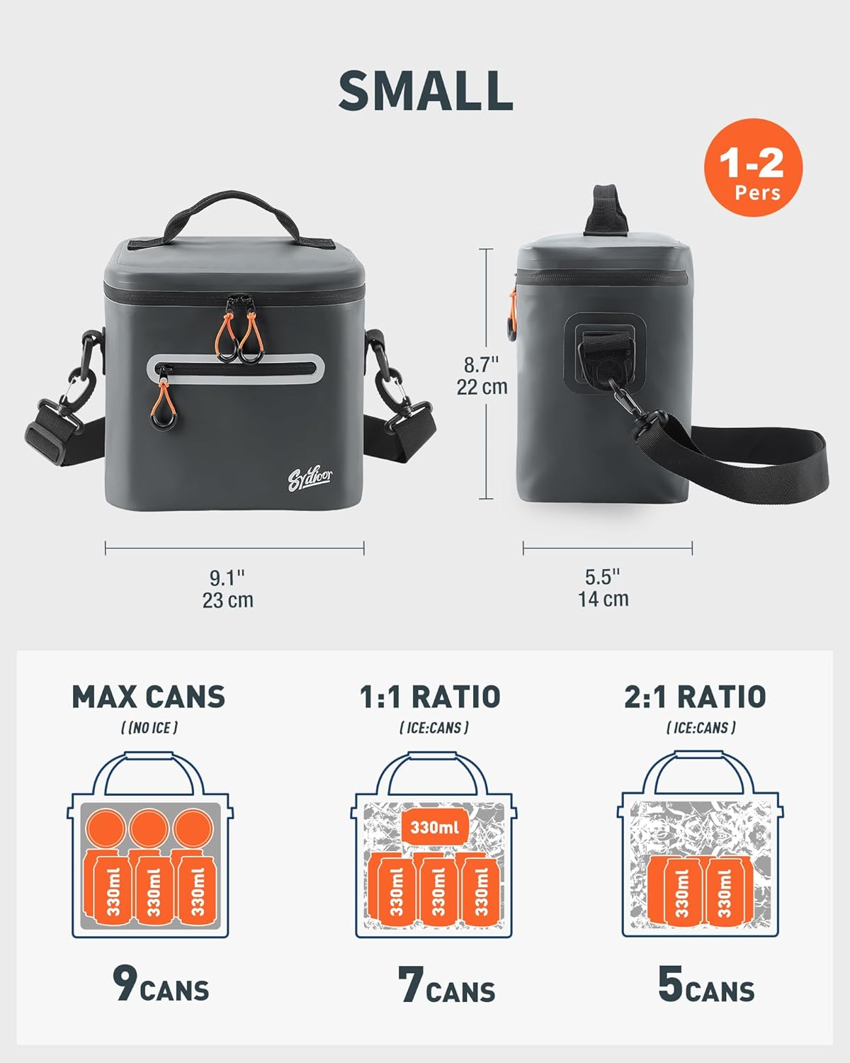 Soft-Sided Cooler Bag, 7/16/30 Can Portable Ice Chest Box, Waterproof, Leak-Proof, Insulated Cooler for Lunch, Beach, Drink, Beverage, Travel, Camping, Picnic image number 1