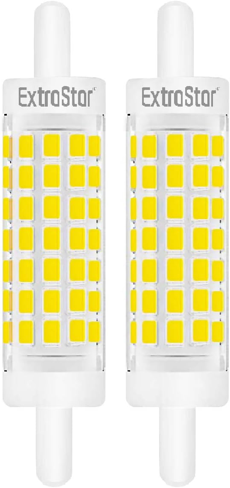 EXTRASTAR R7S LED Non-Dimmable 5 W 78 Mm LED Bulb with Double Linear Effect 6500 K Equivalent to 40 W, 500 Lm, Pack of 2 (Pack of 1) Cool White image number 6