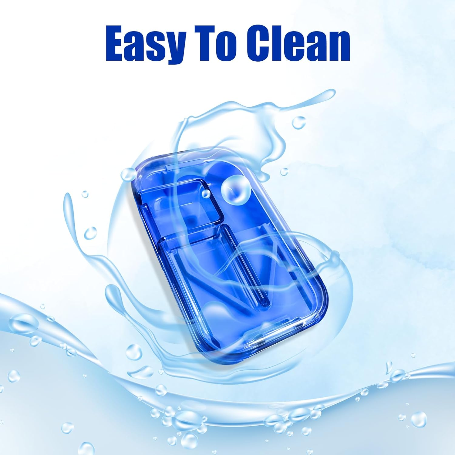 Pill Splitter, Portable Pill Box with Splitter for Cutting Small Pills or Large Pills (7.9 X 4.3 X 2.3Cm) image number 6