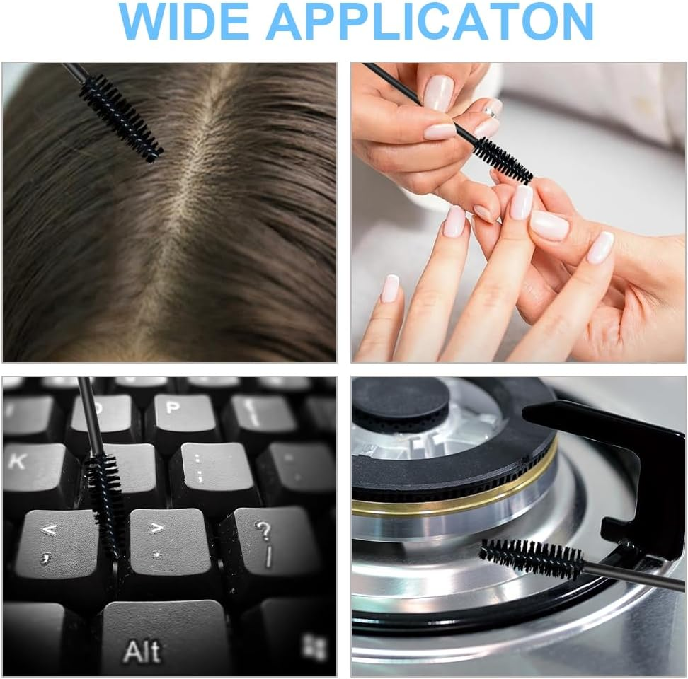 LOPHE Black Eyelash Brushes, Disposable, Pack of 120 Eyelash Brushes, Mascara, Wands, Bendable, Eyelash Brush Tube for Combing and Extending Eyelashes - Black 120Pcs image number 5