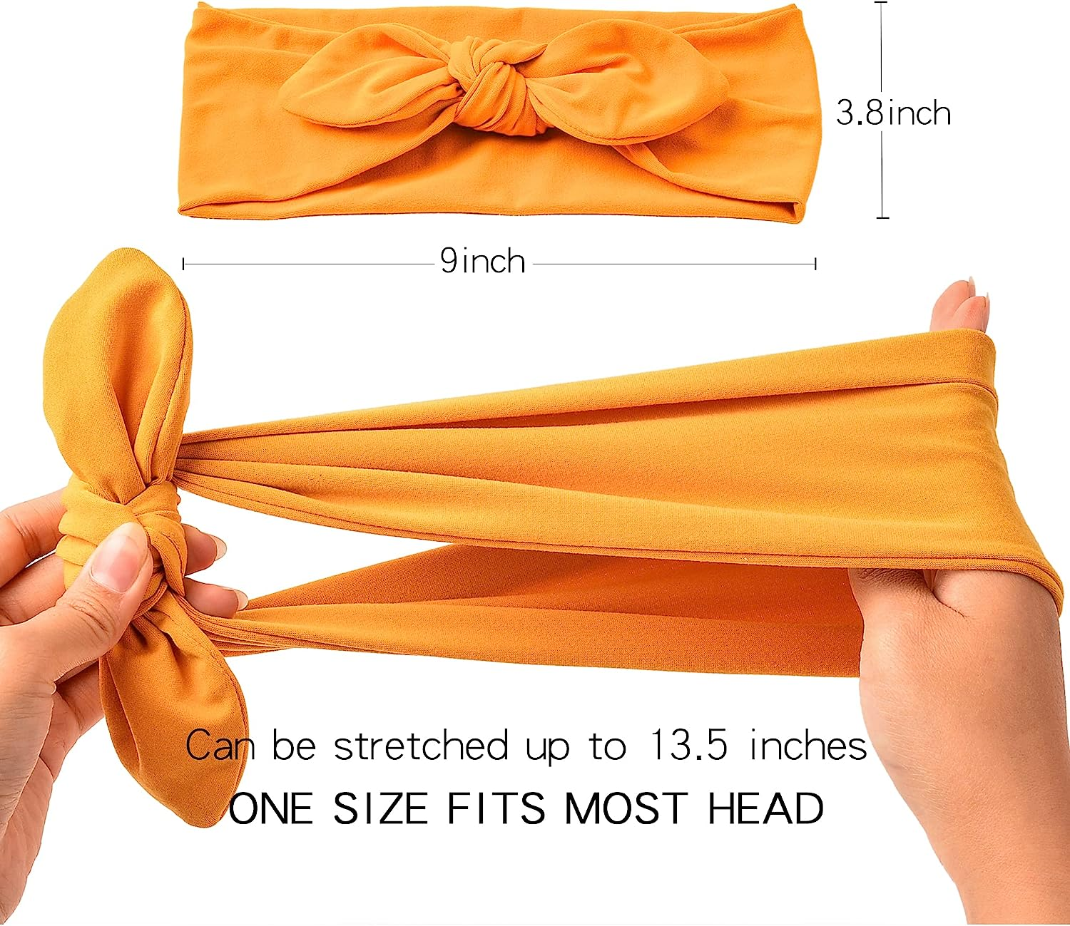 Jesries Headbands for Women Non Slip Hair Bands with Bows Rabbit Ears Workout Running Sport Sweat Elastic Hair Wrap for Girls Hair Accessories 12 Pack image number 6