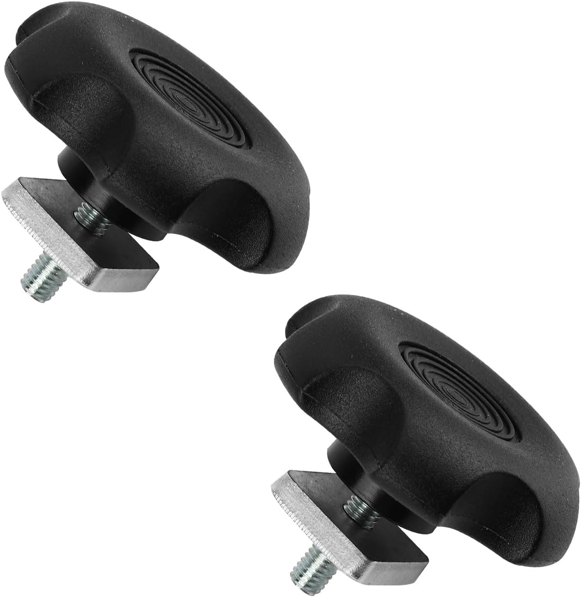 2Pcs RV Awning Brace Knob Nut Kit, Black Camper Awning Brace Knob Camper Awning Parts RV Awning Locking Knob with Square Nut Accessories for RV Motorhome Camper image number 1