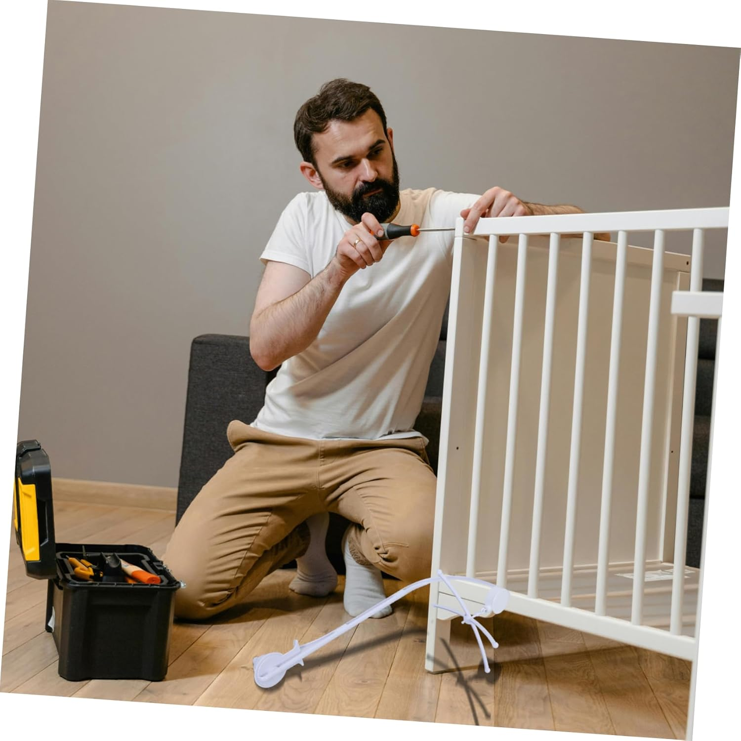 Generic 1 Set Adjustable Mobile Arm for Crib Versatile Bed Bell Bracket with Quick Assembly for Sensory Experience Compatible with Cribs and Mobiles image number 6