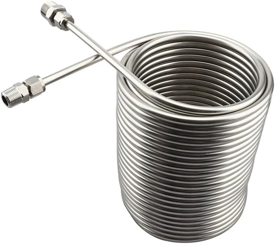 Wort Chiller, Chiller, Stainless Steel Heat Exchangers Coil, Immersion Wort, 1/2" and 3/8 "Port and Spiral Tube, Beer/Wine Cooler for Homebrew image number 3