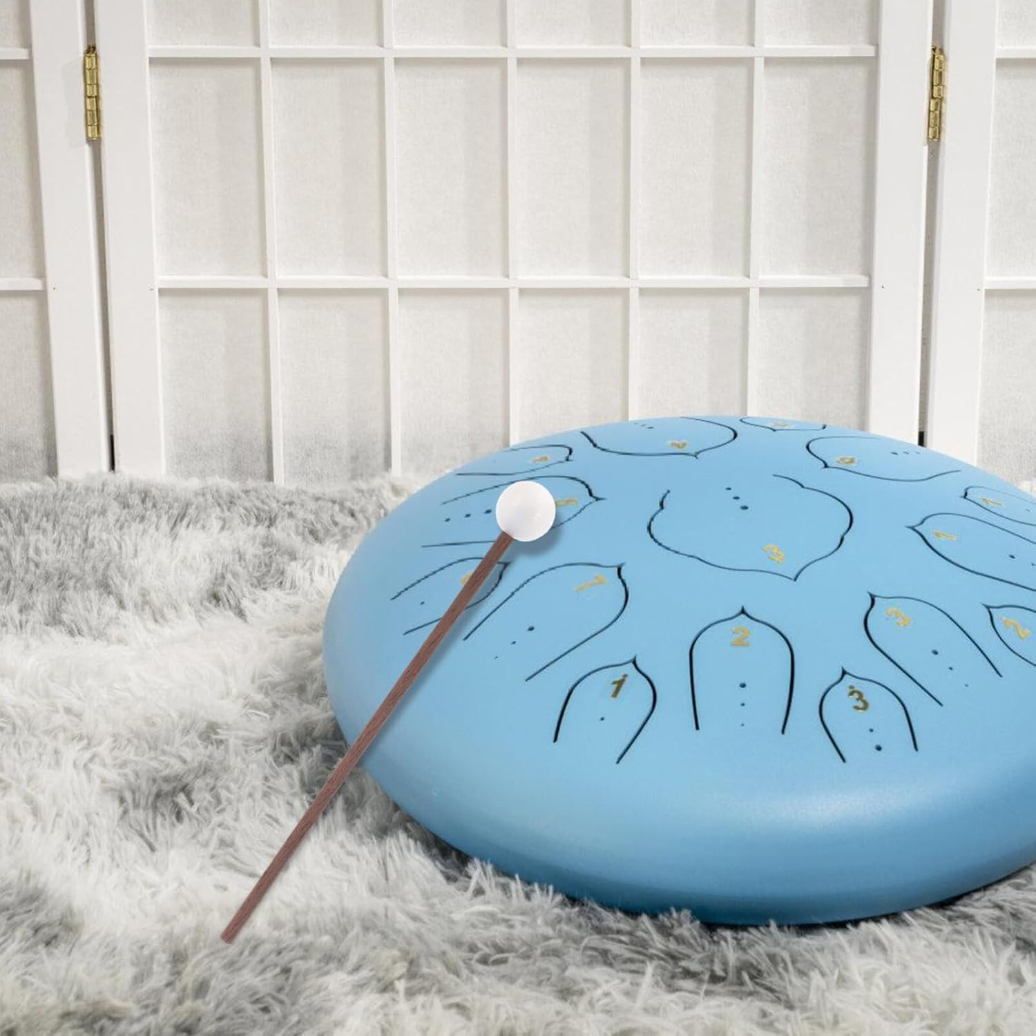 Ifundom Small Steel Tongue Drum Mallets Easy-Grip Drumsticks Rubber Tips for Percussion