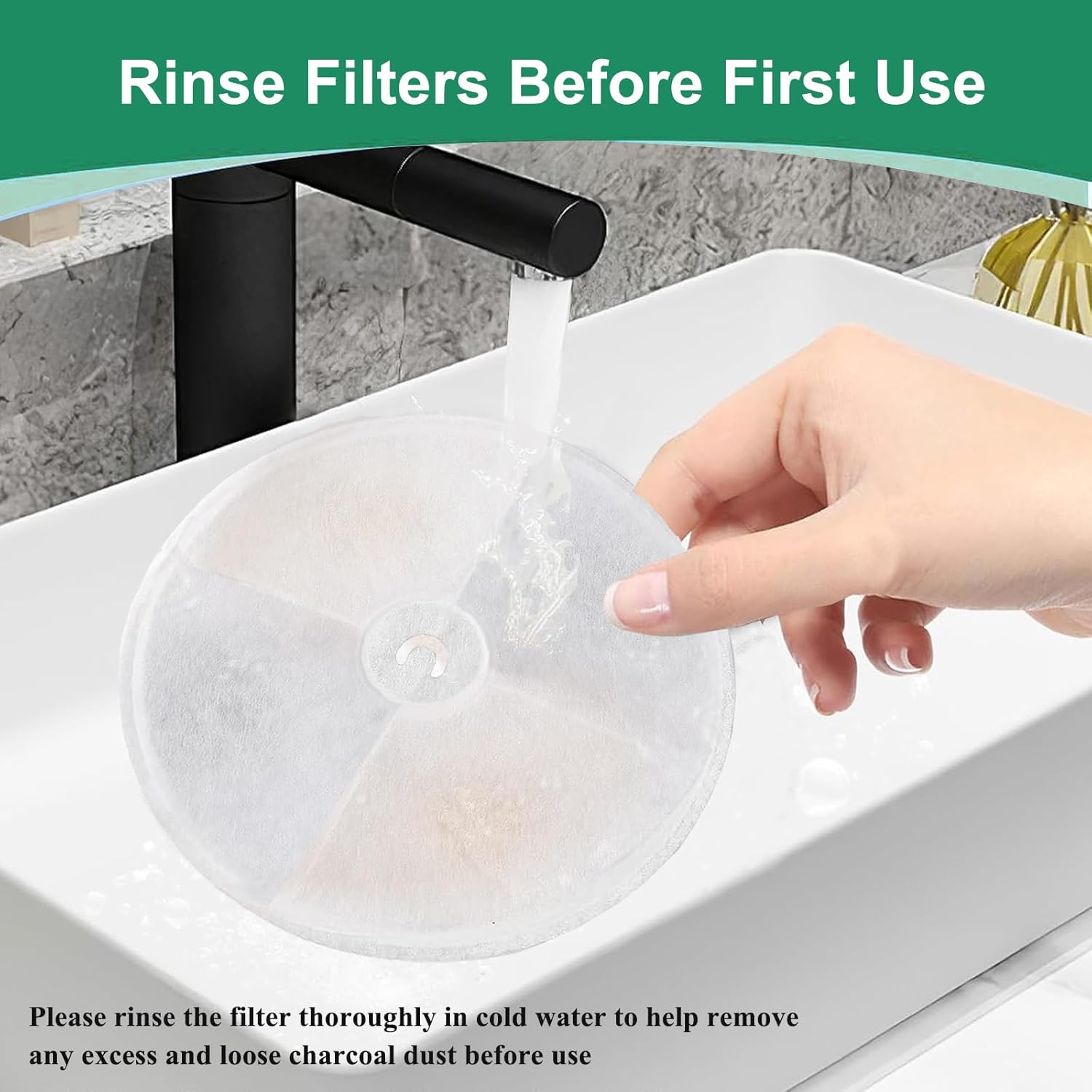 Hantoc 5 Packs Cat Water Fountain Filters, Replacement Pet Water Fountain Filters Activated Carbon Filter for 1.85L Cat Fountain 2.0 & 3.0 Cat Fountain with Active Carbon image number 1