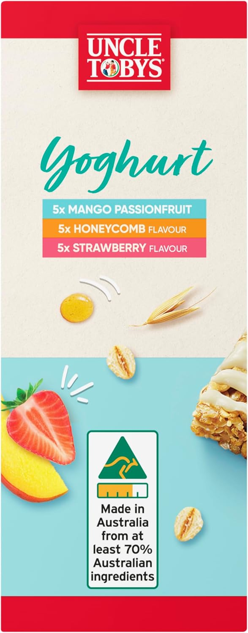 Uncle Tobys Strawberry Yoghurt Muesli Cereal 15 Bars (75 Count, Pack of 5) image number 6