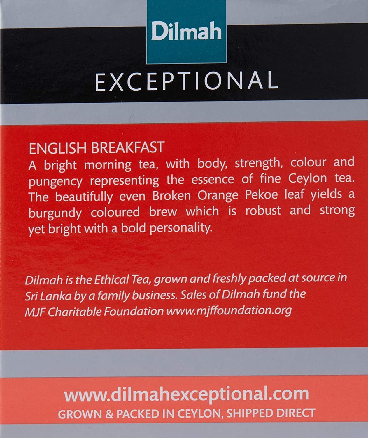 Dilmah Exceptional English Breakfast, 40 Grams image number 3