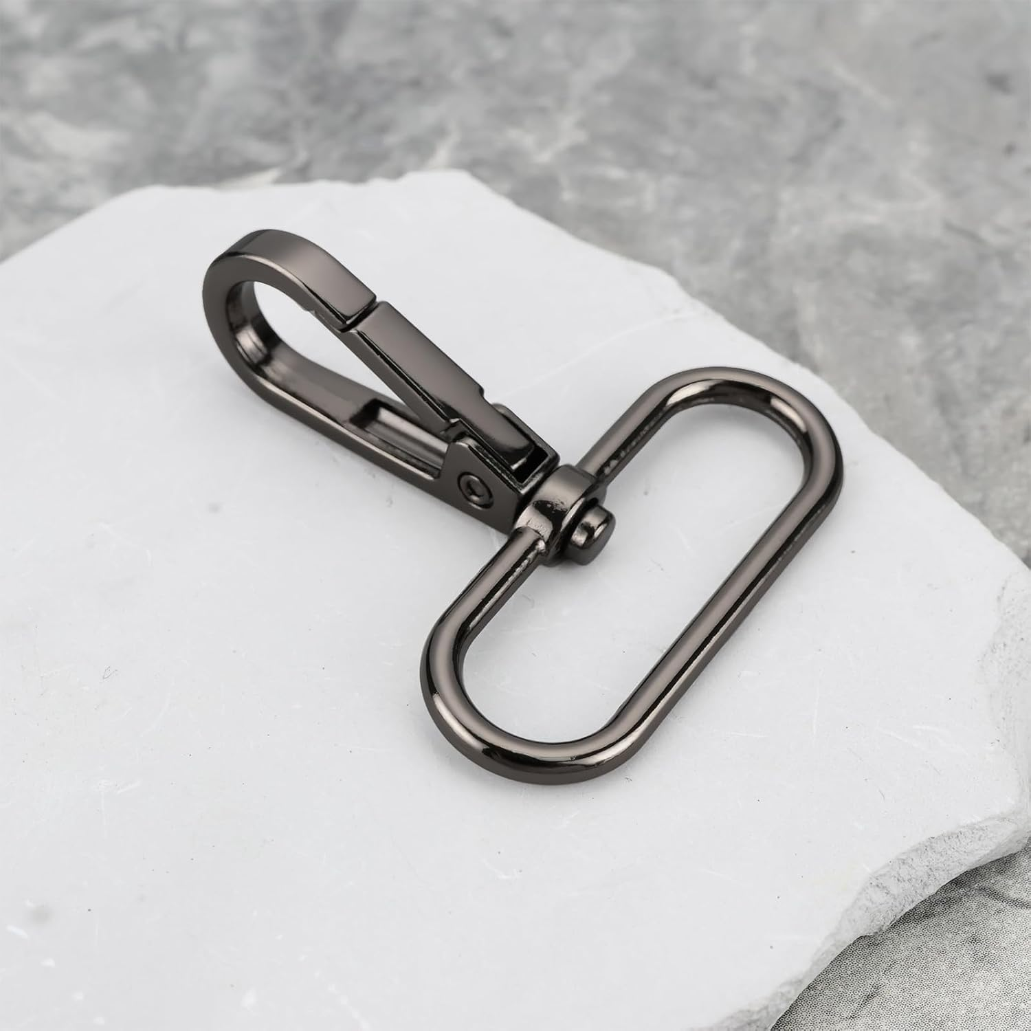 Emsea 4Pcs 50Mm Metal Oval Rotatable Carabiner for Camping Hiking Backpack image number 1