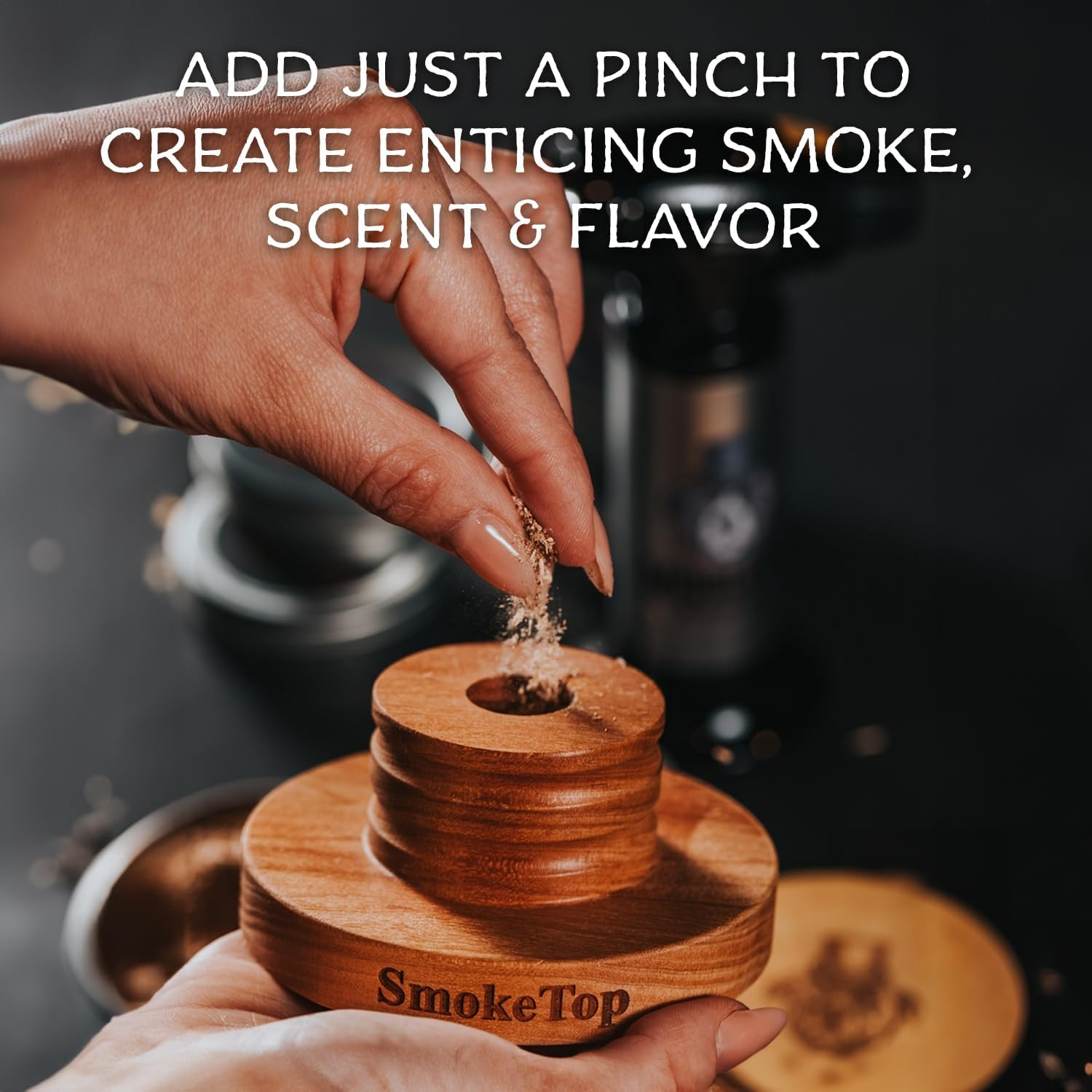 Smoketop 4Oz Bag - Oak Cocktail Smoker Chips for Old Fashioned Cocktails, Whiskey, & Bourbon - by Middleton Mixology Made in the USA (800 Uses) image number 3