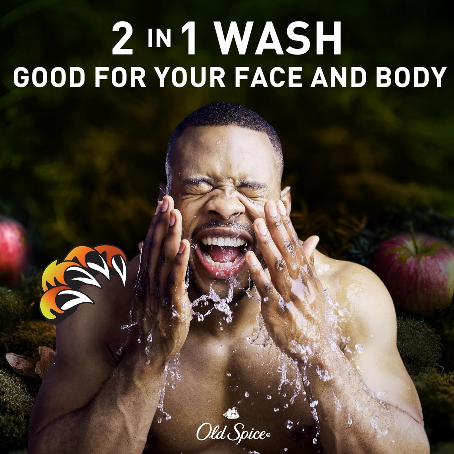 Old Spice Cleansing Body Wash for Men, 3X Defense, 24/7 Shower Fresh with Lasting Scent, 2-In-1 Body & Face Wash, Bearglove with Crisp Orchard Scent, 33.4 (Pack of 4) image number 5