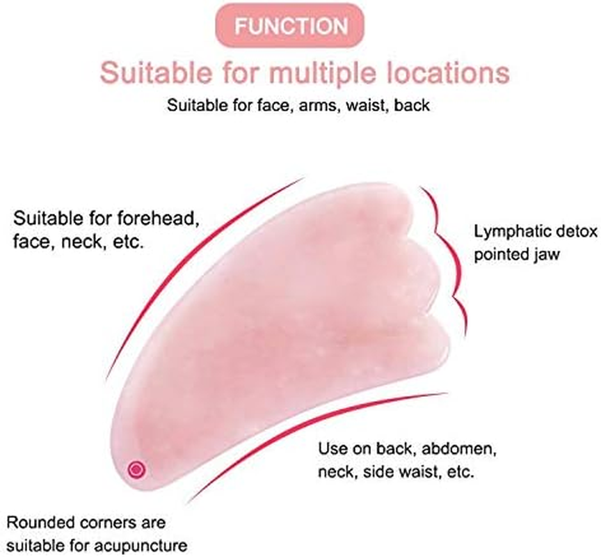 Jade Roller Massager,Anti-Aging Facial Roller Natural Jade Roller Make Your Face,Neck,Eyes Smooth Skin,Best Gift Free for Girlfriend,Ladies,Girls (Pink) image number 1