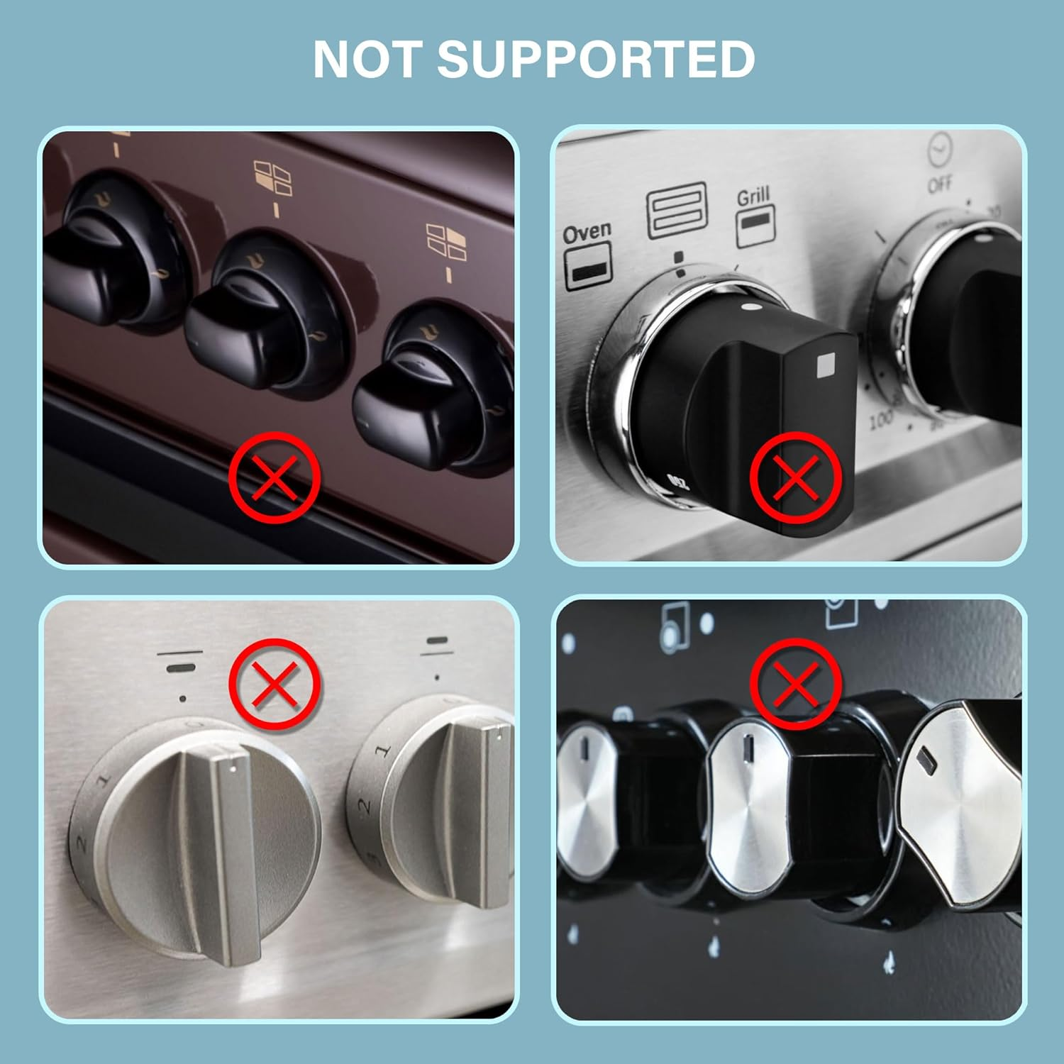 Heart of Tafiti Stove Knob Covers for Child Safety, Gas Stove Knob Covers Large,Transparent Design, 5 Pack, Kitchen Safety Guards for Kids, Baby, Toddler, Clear Oven and Gas Knob Cover image number 1