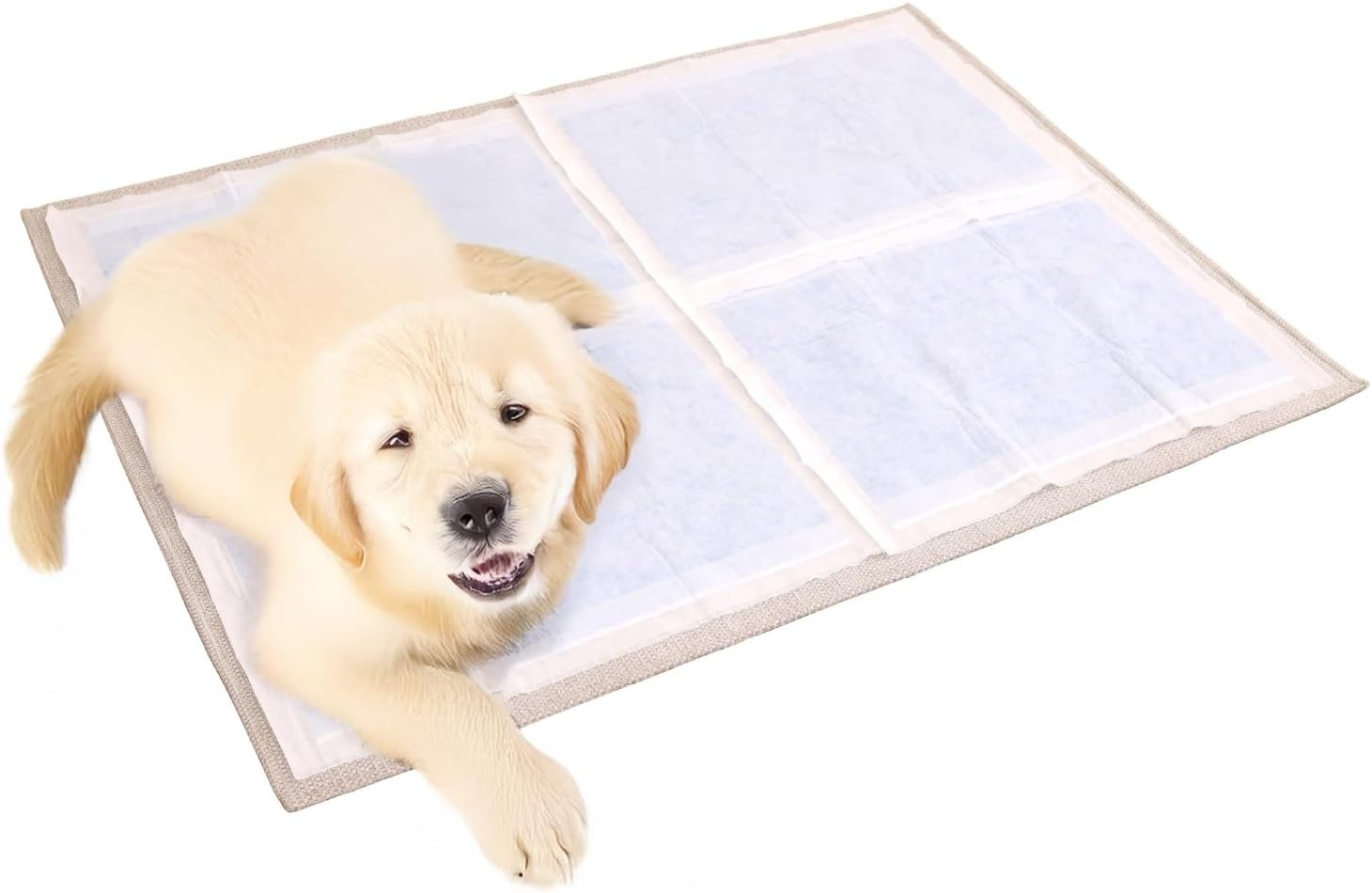 Sanbelm TU38709 Toilet Mat for Dogs and Cats, Pallypets Pet Water Repellent, Day of 120Cm (Fold), Ivory, Approx. 47.2 X 33.9 Inches (120 X 86 Cm), 4 Sheets, Fits under Cage, Water Repellent, Absorbent image number 1