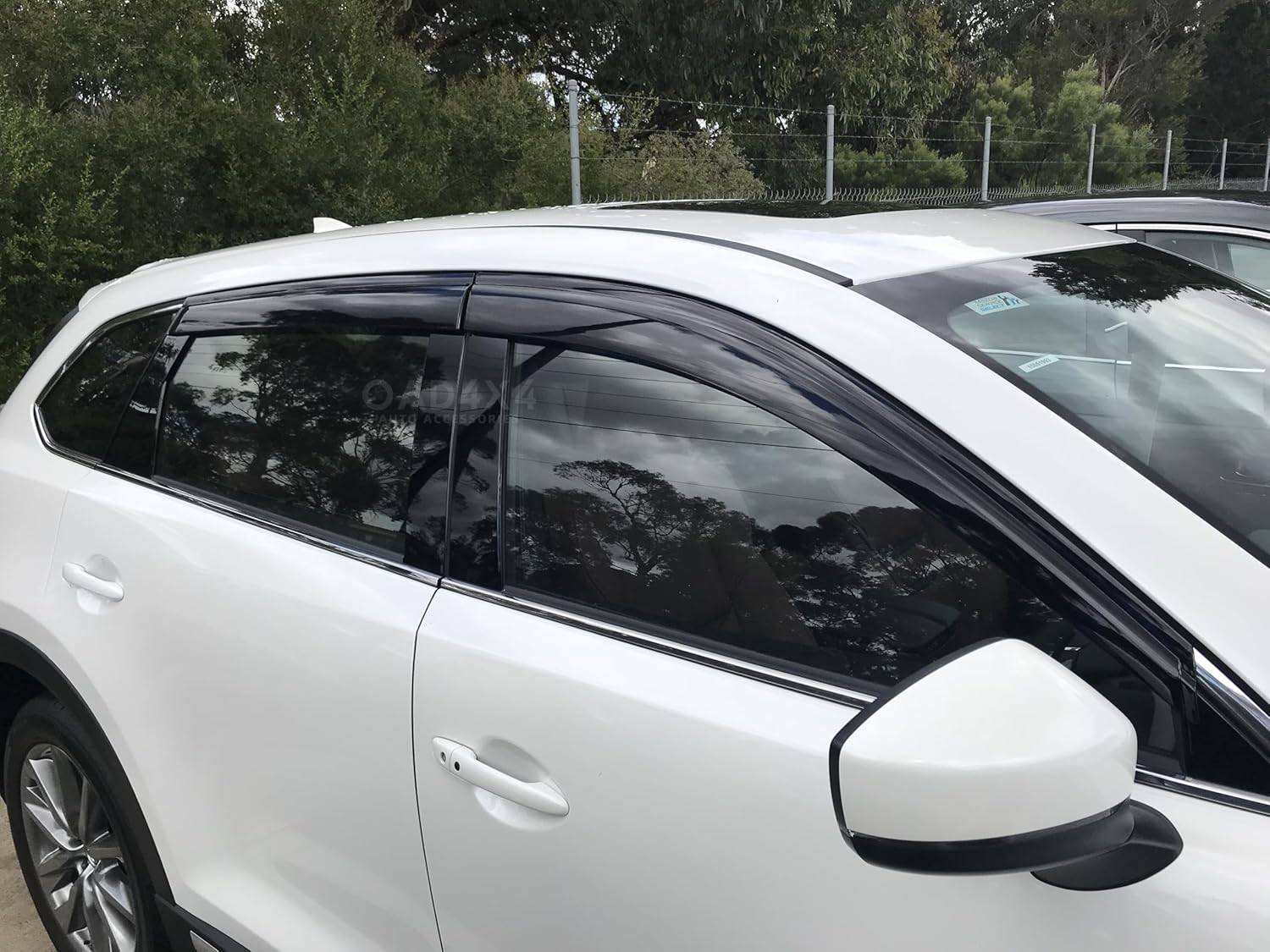 OAD4X4 Weathershields Compatible with Mazda CX9 2016-Onwards, Injection Weather Shields Window Visors Wind Deflectors Sun Rain Guard 4PCS Set image number 2