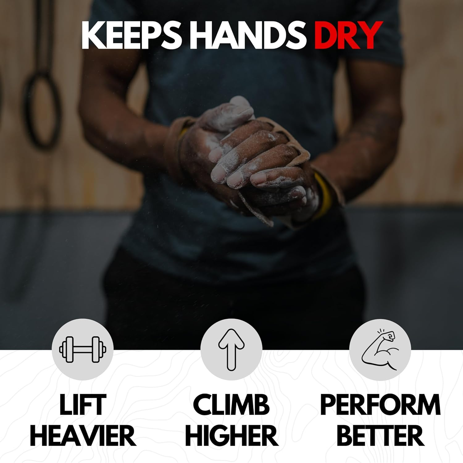 Survivor Gym Chalk - Climbing Chalk, Lifting Chalk, Gymnastics Chalk - Pure Magnesium Carbonate Hand Chalk Powder, Weightlifting Chalk Gym - Rock Climbing Chalk for Weights image number 3