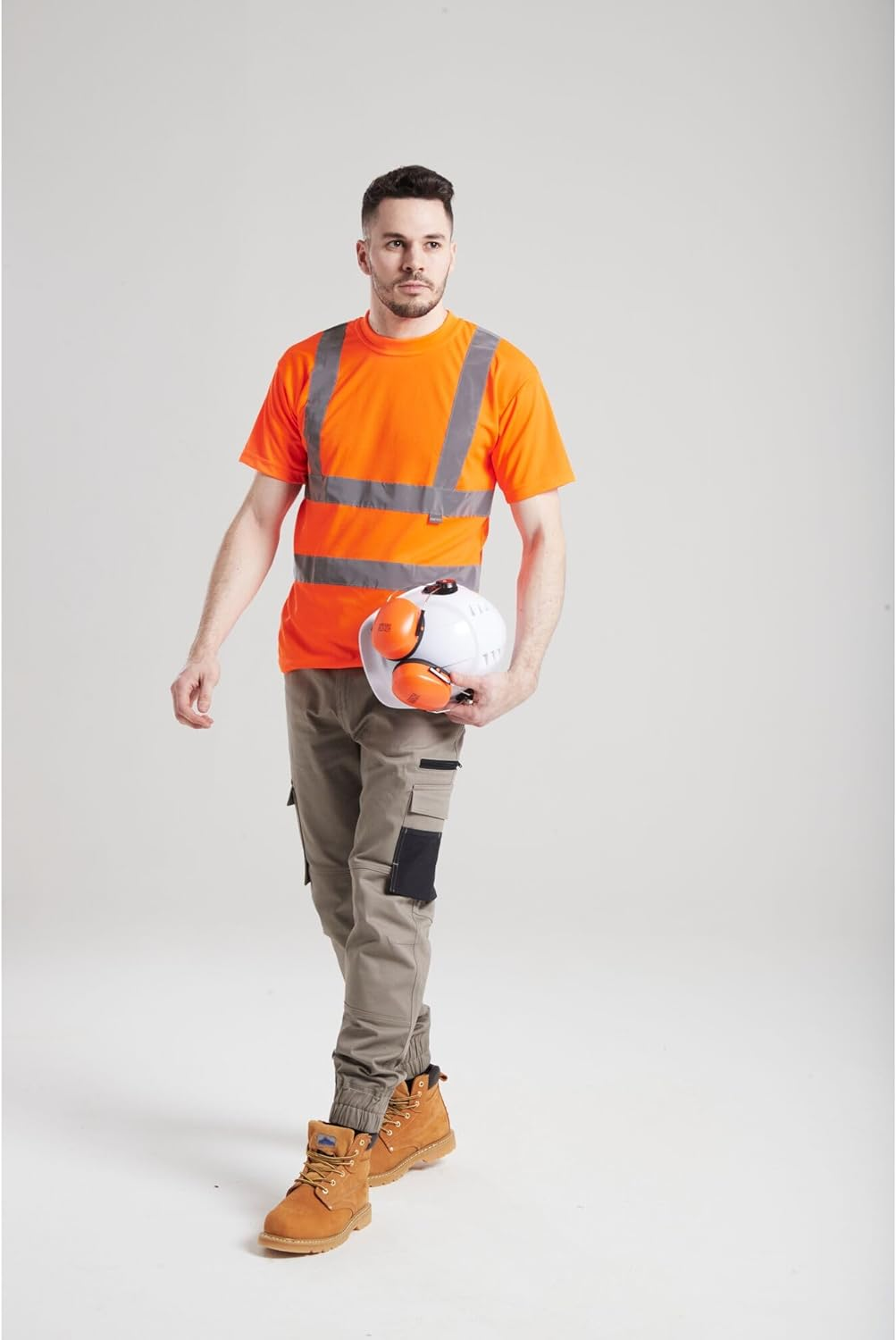 Portwest Mens Regular T-Shirt, Orange, Medium US image number 4