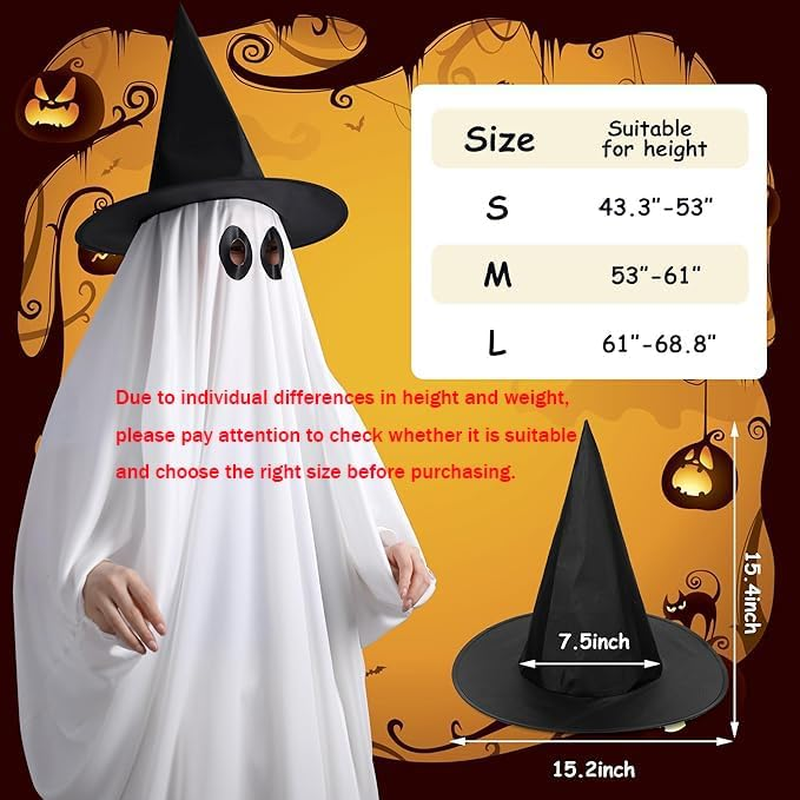 Halloween Ghost Costume Kit- Fancy Dress Cosplay Ghost Costume- Halloween Cape Top White Ghost Ornament image number 6