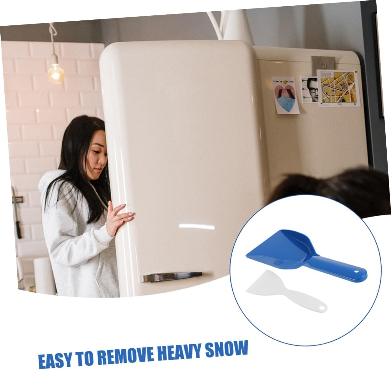 YARNOW 3Pcs Freezer Ice Scraper Set Versatile Plastic Ice Scrapers for Defrosting Refrigerators and Freezers Compact Performance Includes image number 3