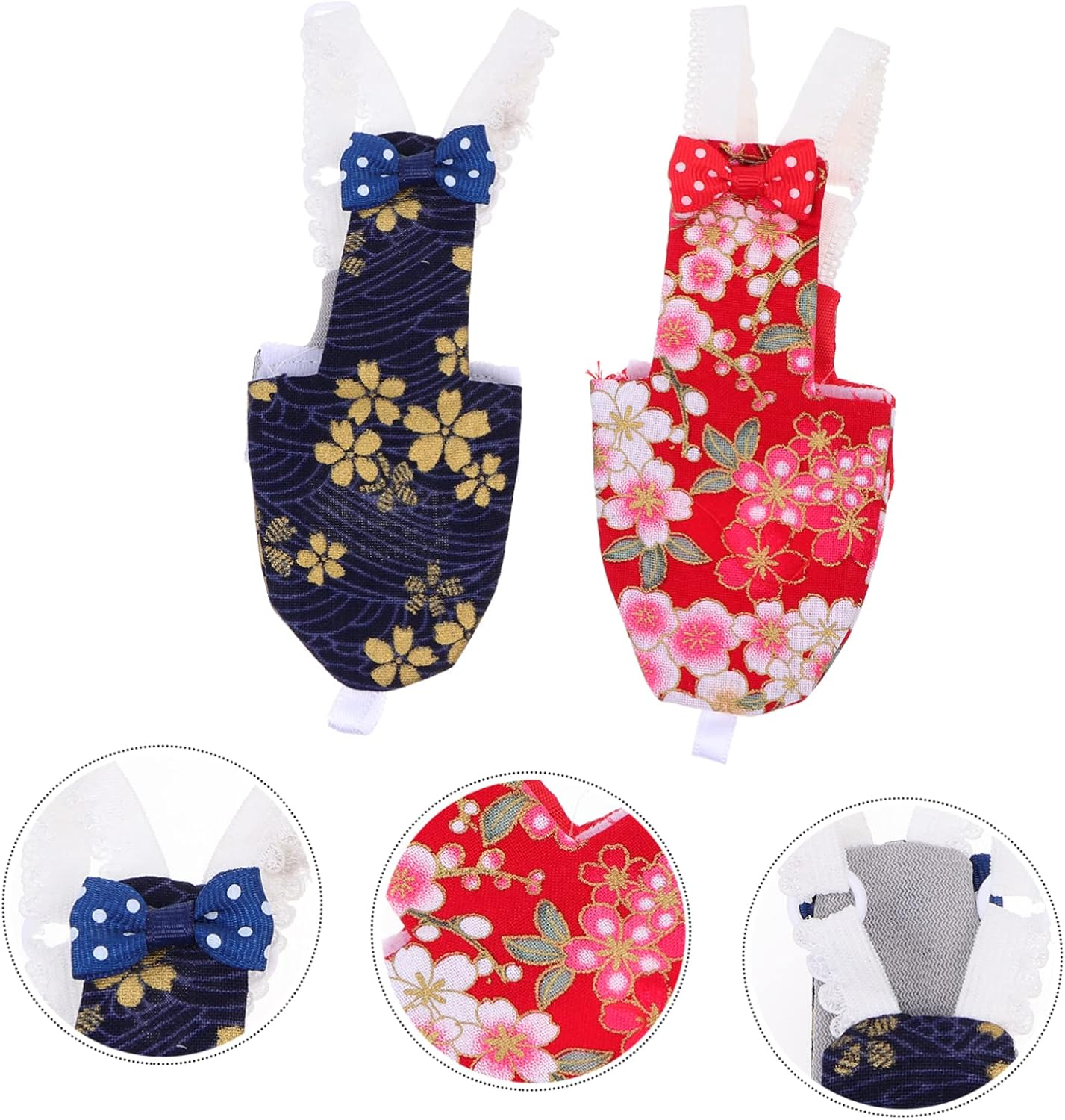 TOBBOMEY 2Pcs Parrot Flight Suit Diaper Birds Creative Birds Clothing Breathable Comfortable image number 5